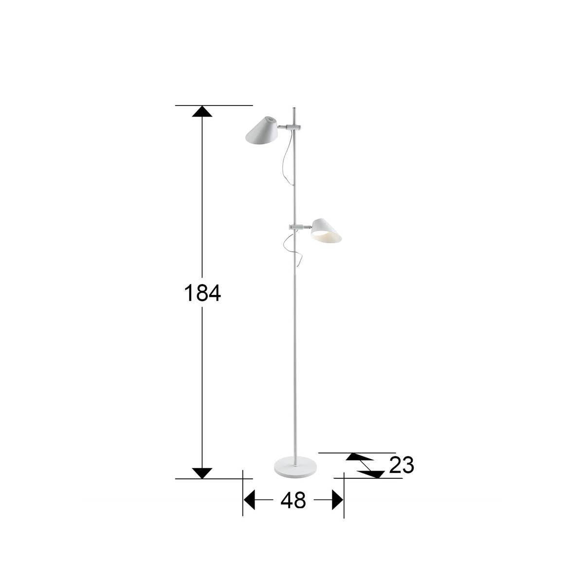 ESINO - LAMPĂ DE PODEAR 2L ALBĂ