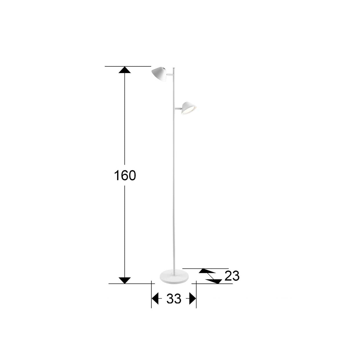 TAROS - LAMPĂ DE PODEAR 2L ALBĂ
