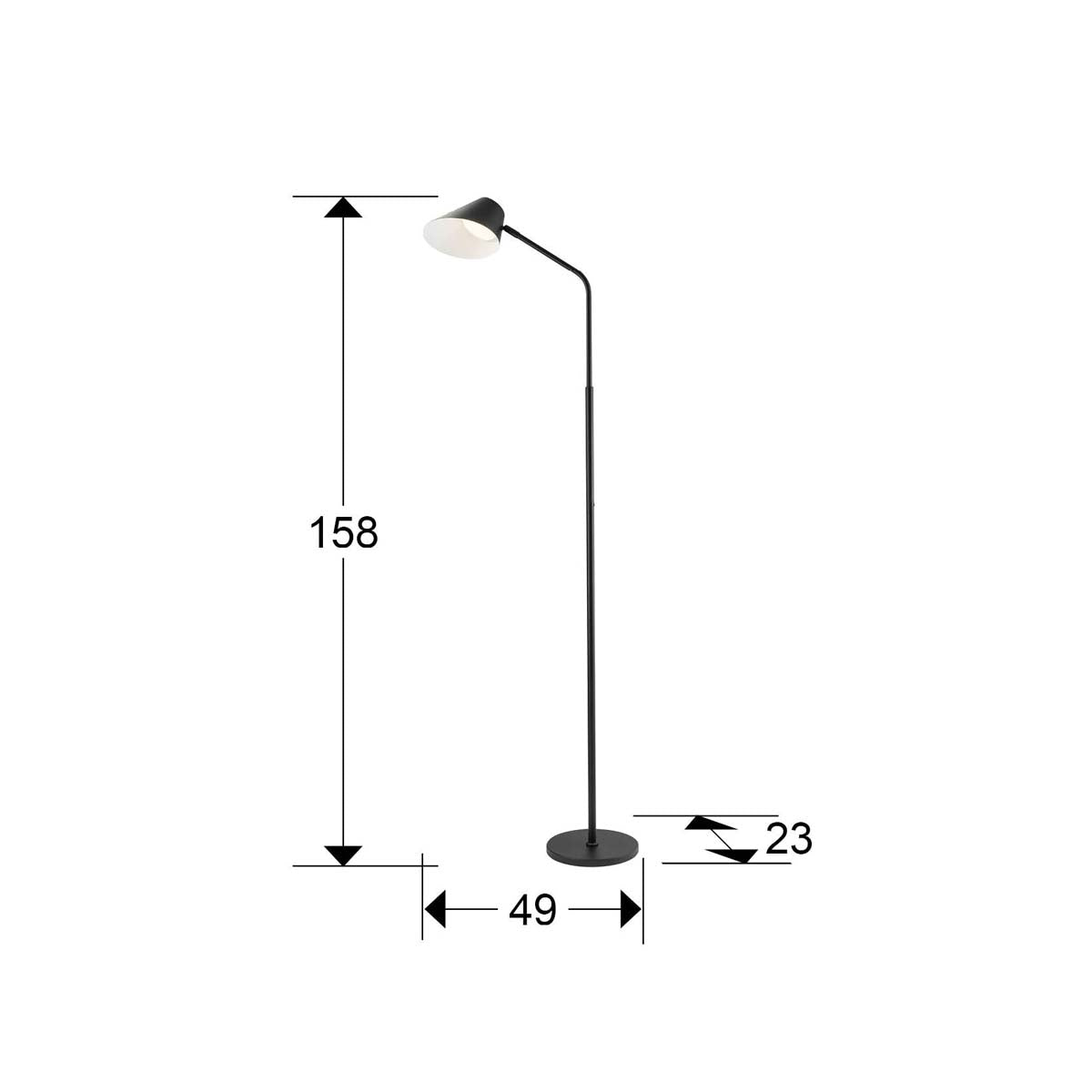 ESINO - LAMPĂ DE PODEAR 1L NEGRU
