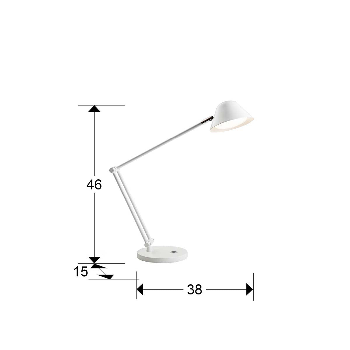 TAROS - LAMPĂ DE MASĂ 1L ALBĂ