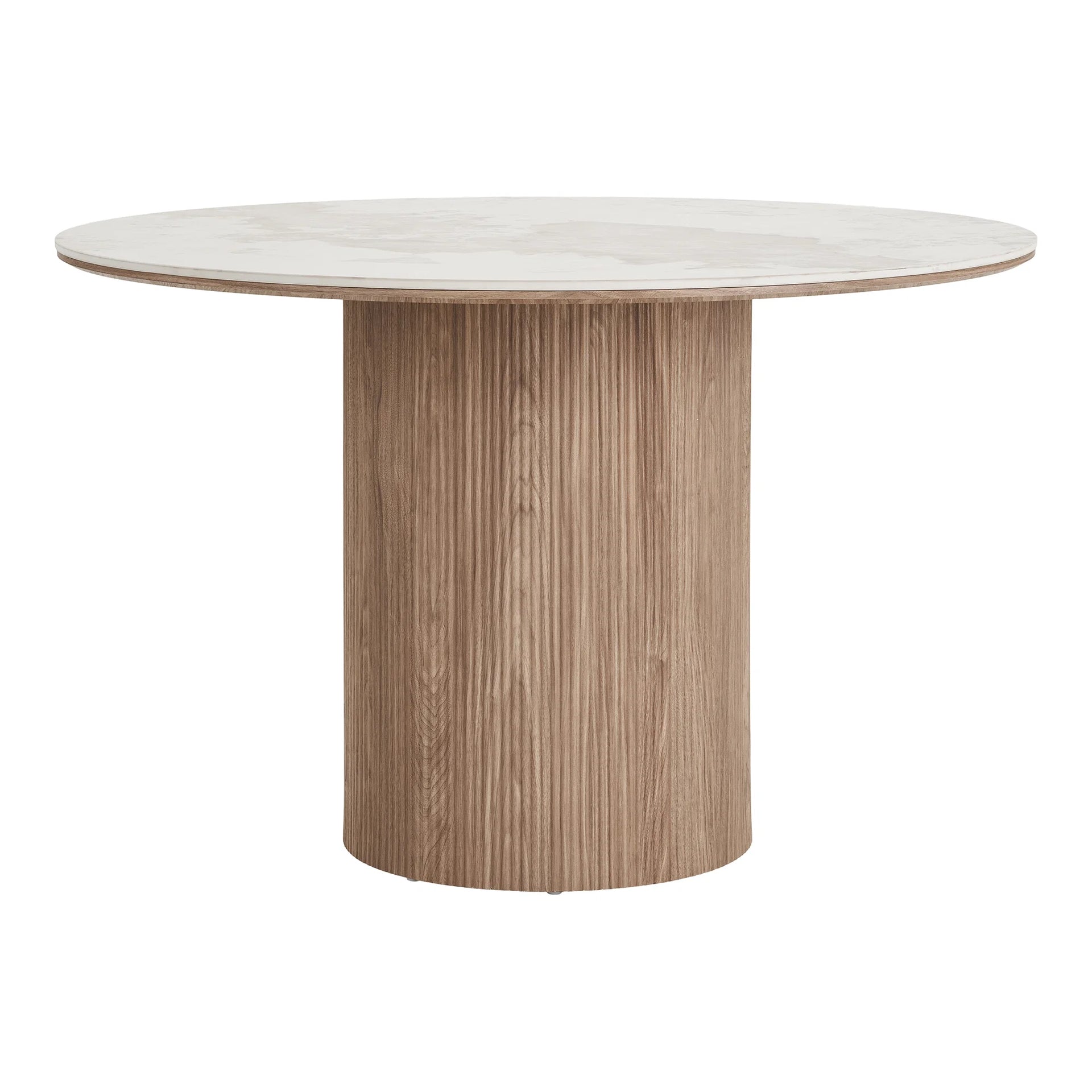 Masa de masă din Atena - ceramică, MDF, hârtie decorativă - alb / maro