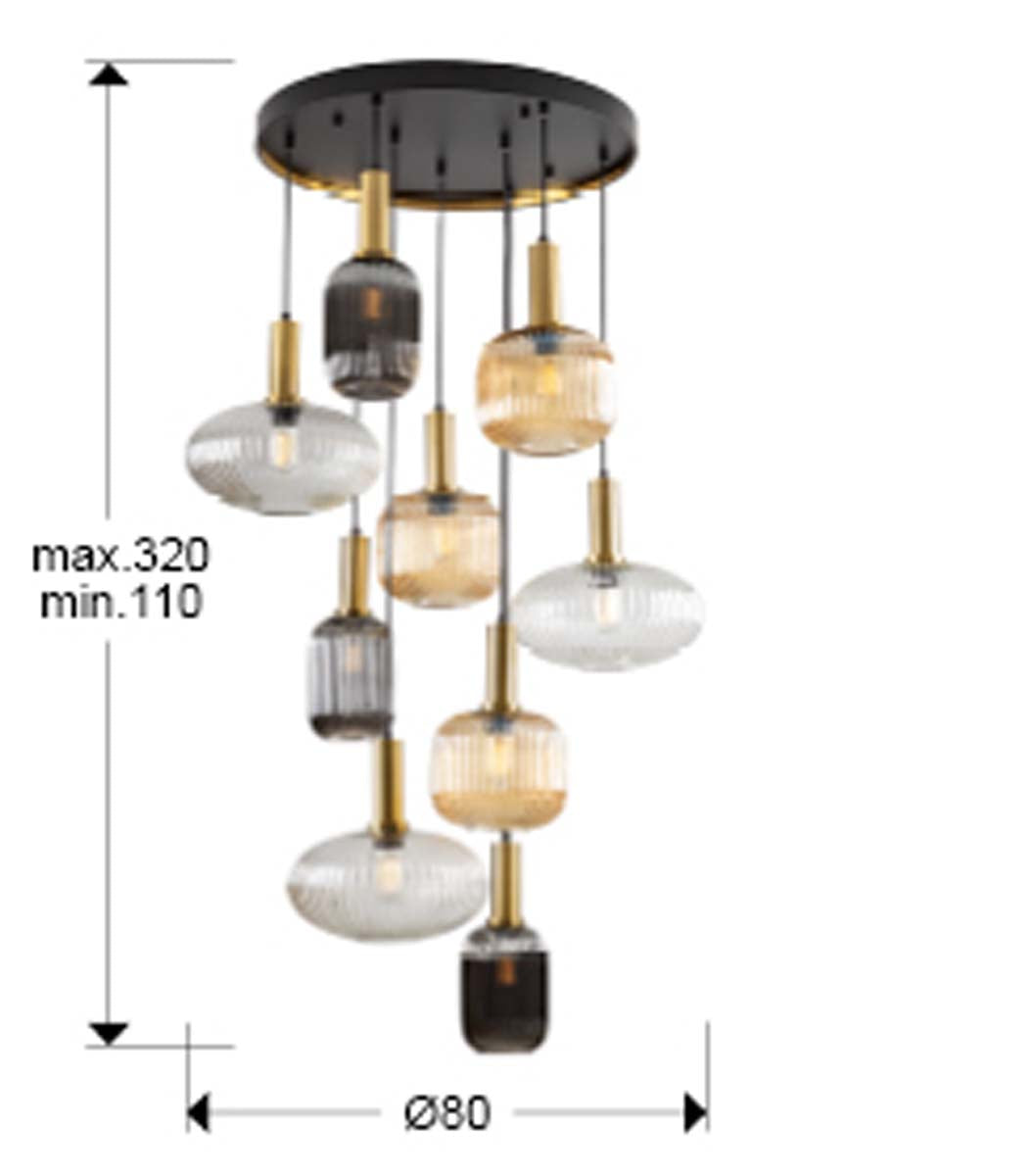 LAMPĂ NORMA 9L., NEGRU/ALAMĂ DIMM.
