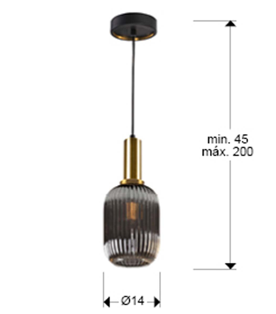 Lampă Norma 1L, Gri Fumuriu