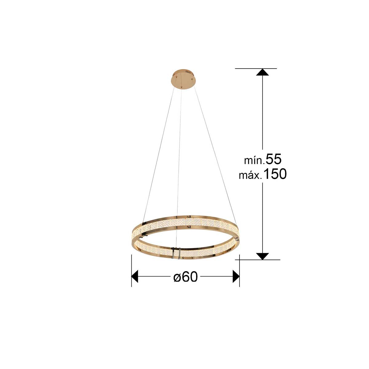 LORIAN - LAMPĂ 1 INEL, AURIT LUCIOS
