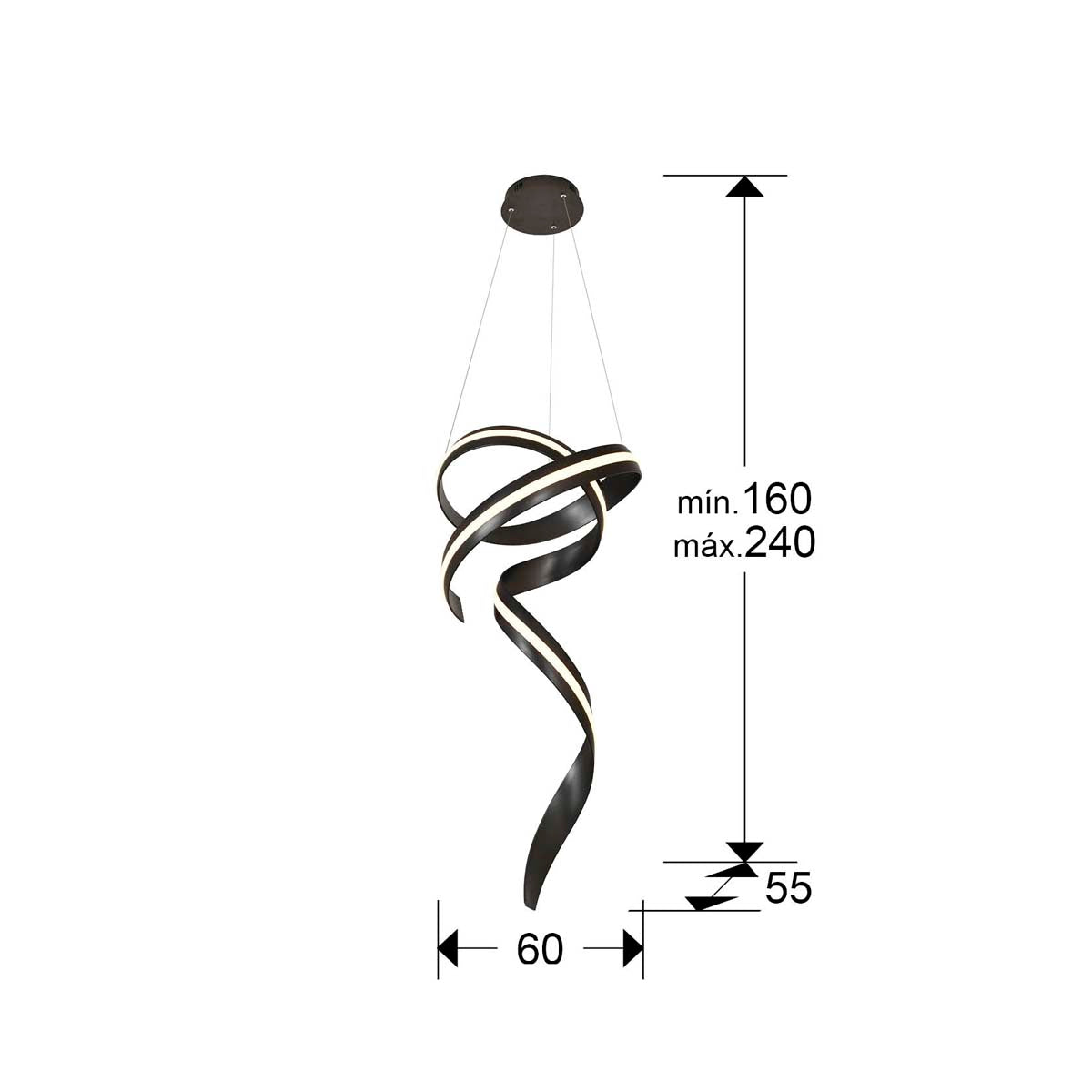 AMARA - LAMPĂ VERTICALĂ - NEGRU MAT
