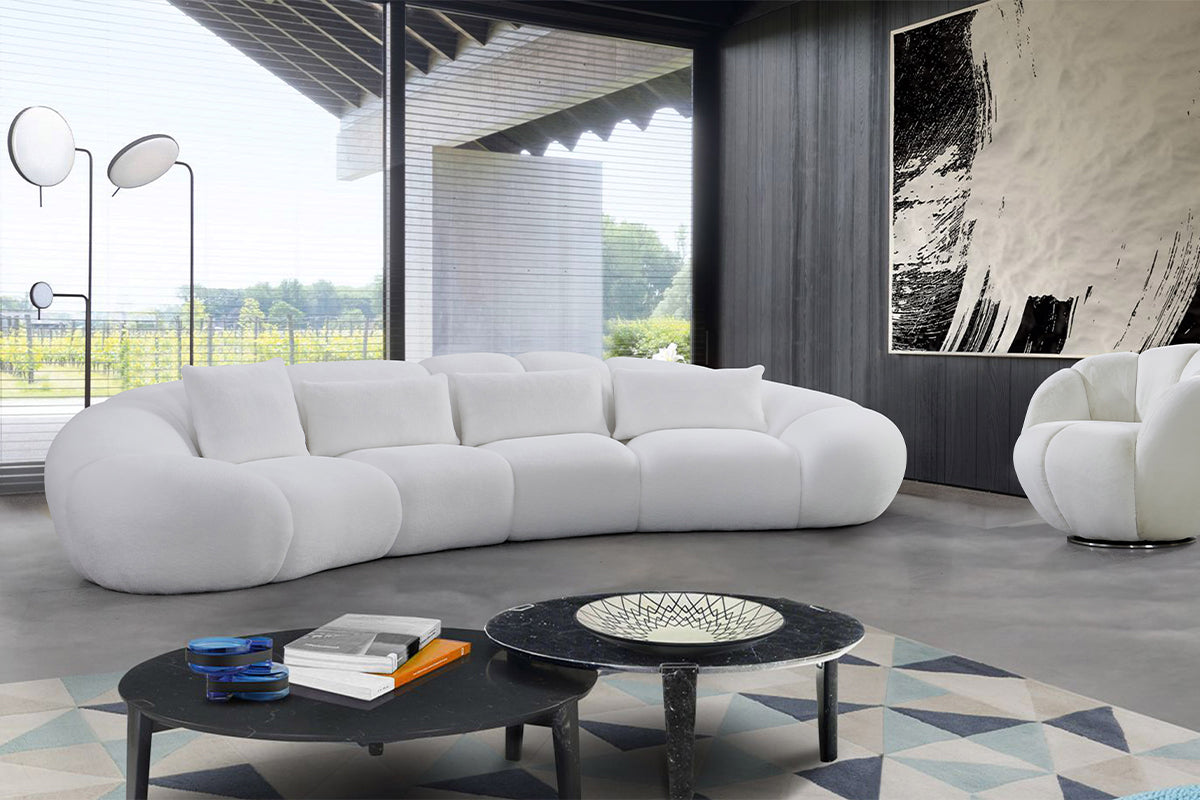 Canapea Bianco, cartifea, alb poza, 360x115x75 cm