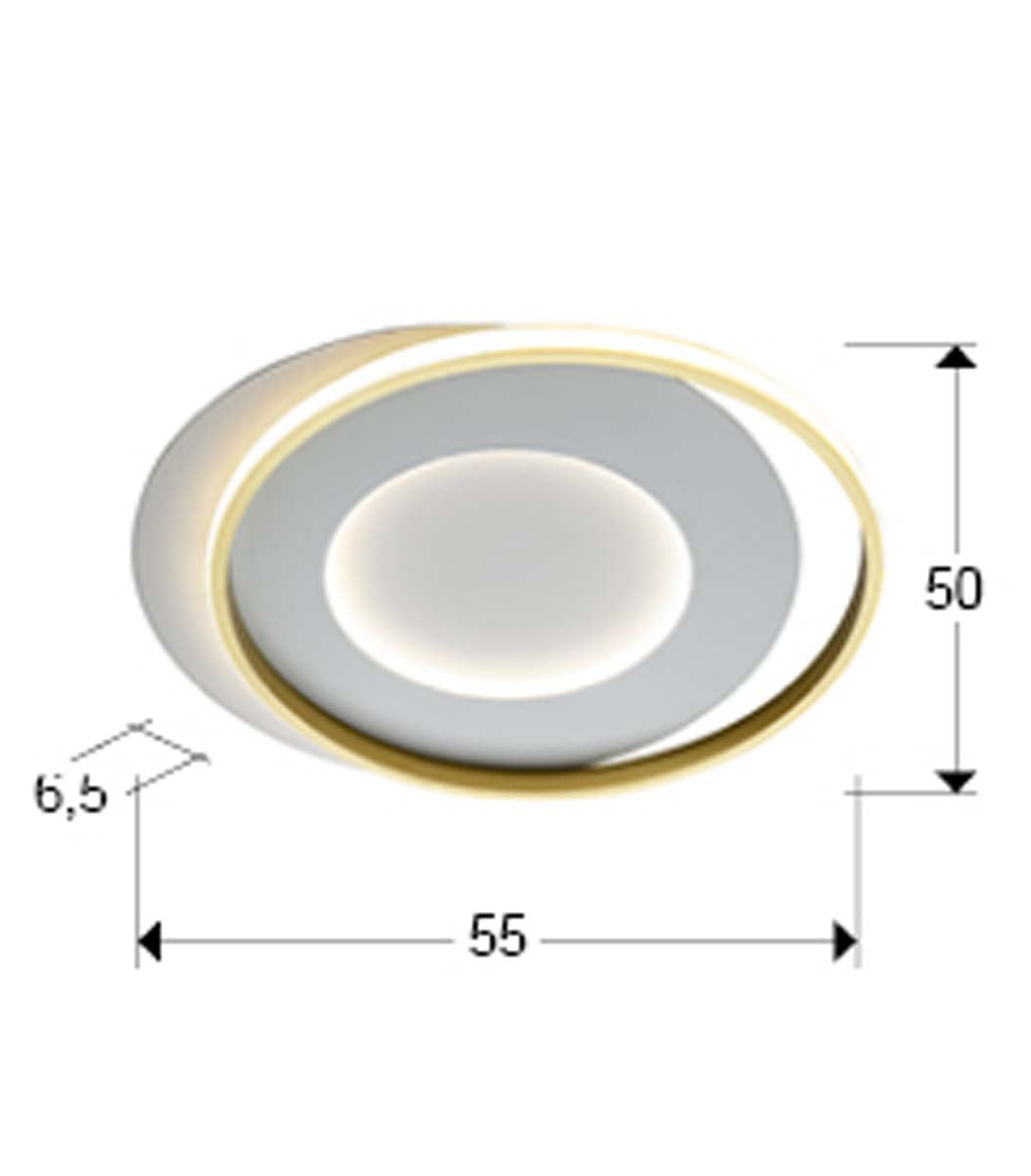 LAMPĂ DE TAVAN LIMBOS, ALB/AURIT