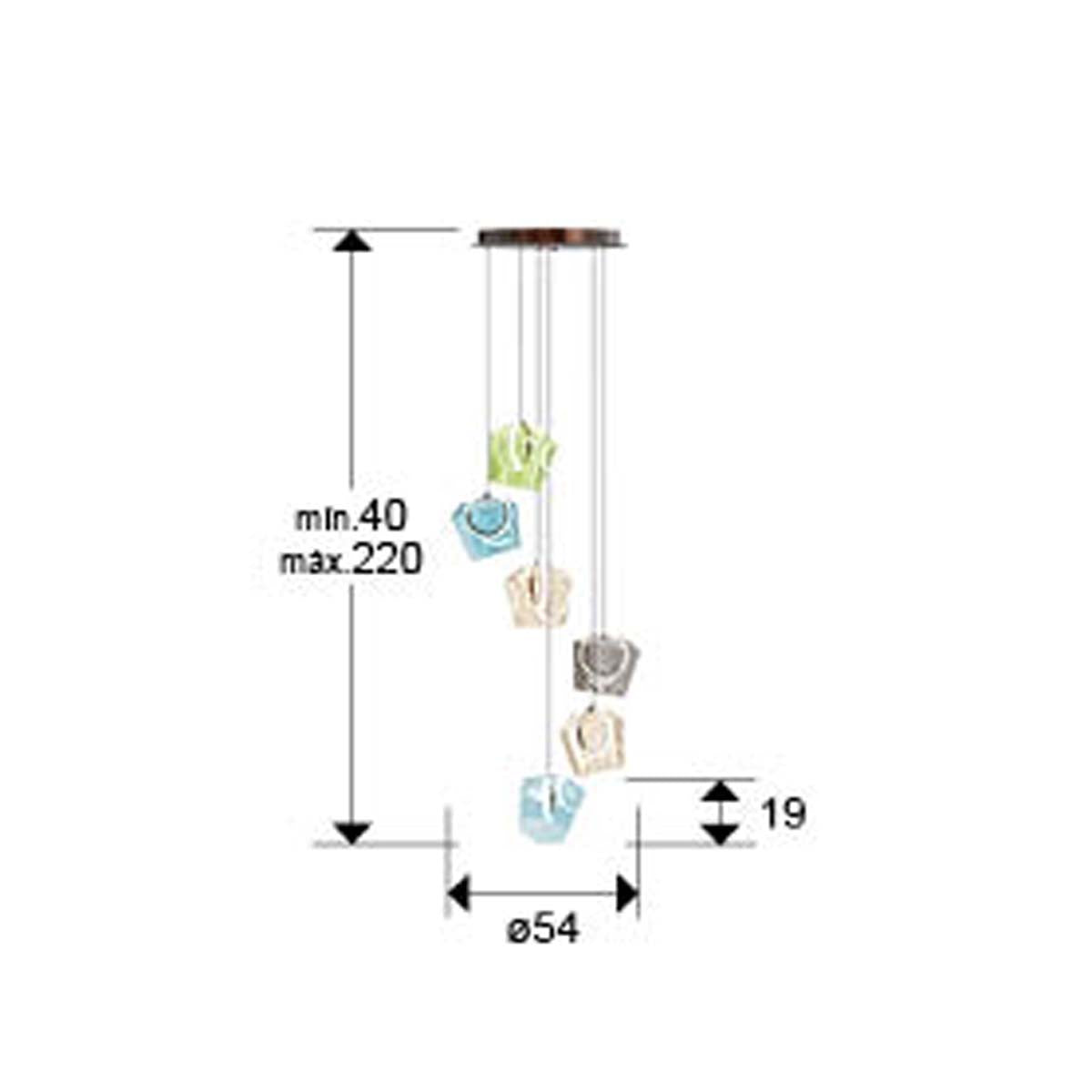 INGRID - LAMPĂ 6L CULORI