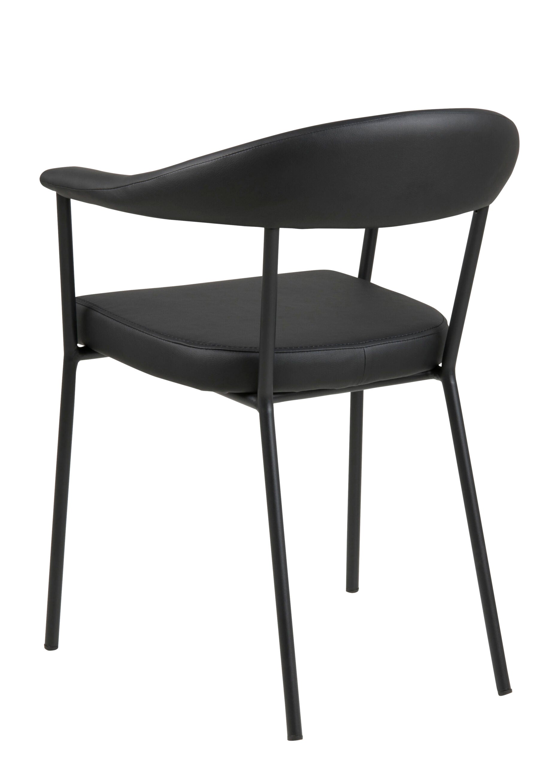 SCAUN DE DINING AVA CU COTIERĂ NEGRU