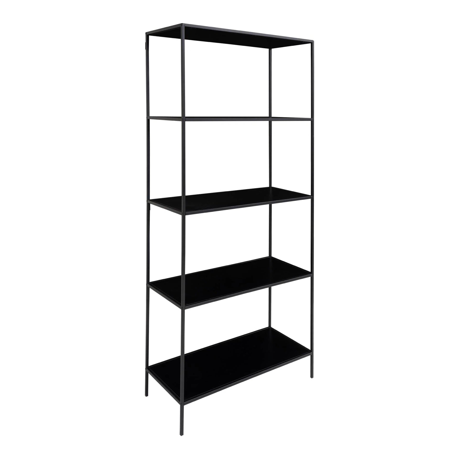 Vita Shelf - Oțel, placă de particule, folie de melamină - negru