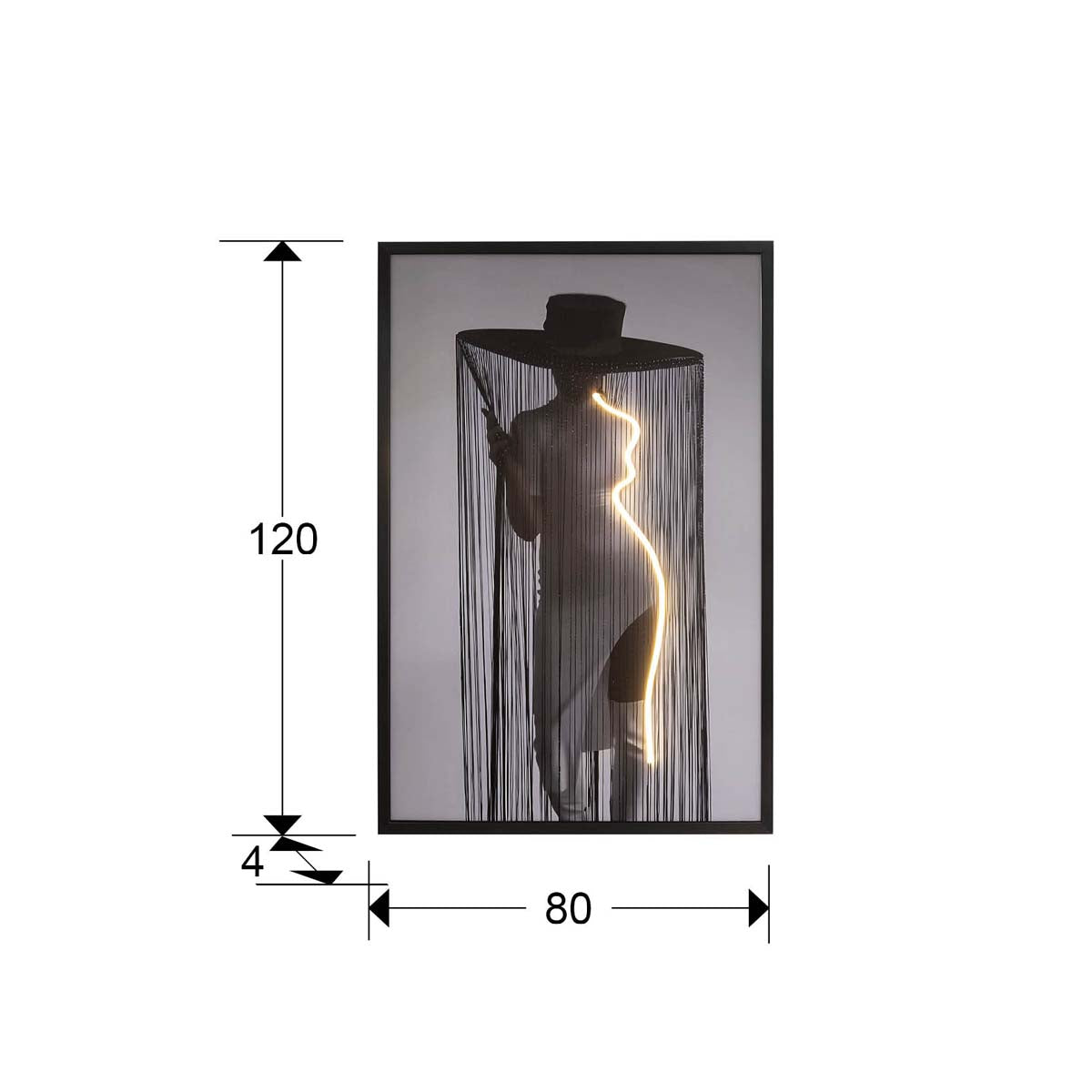 DIVA - ARTĂ LUMINĂ LED 80x120