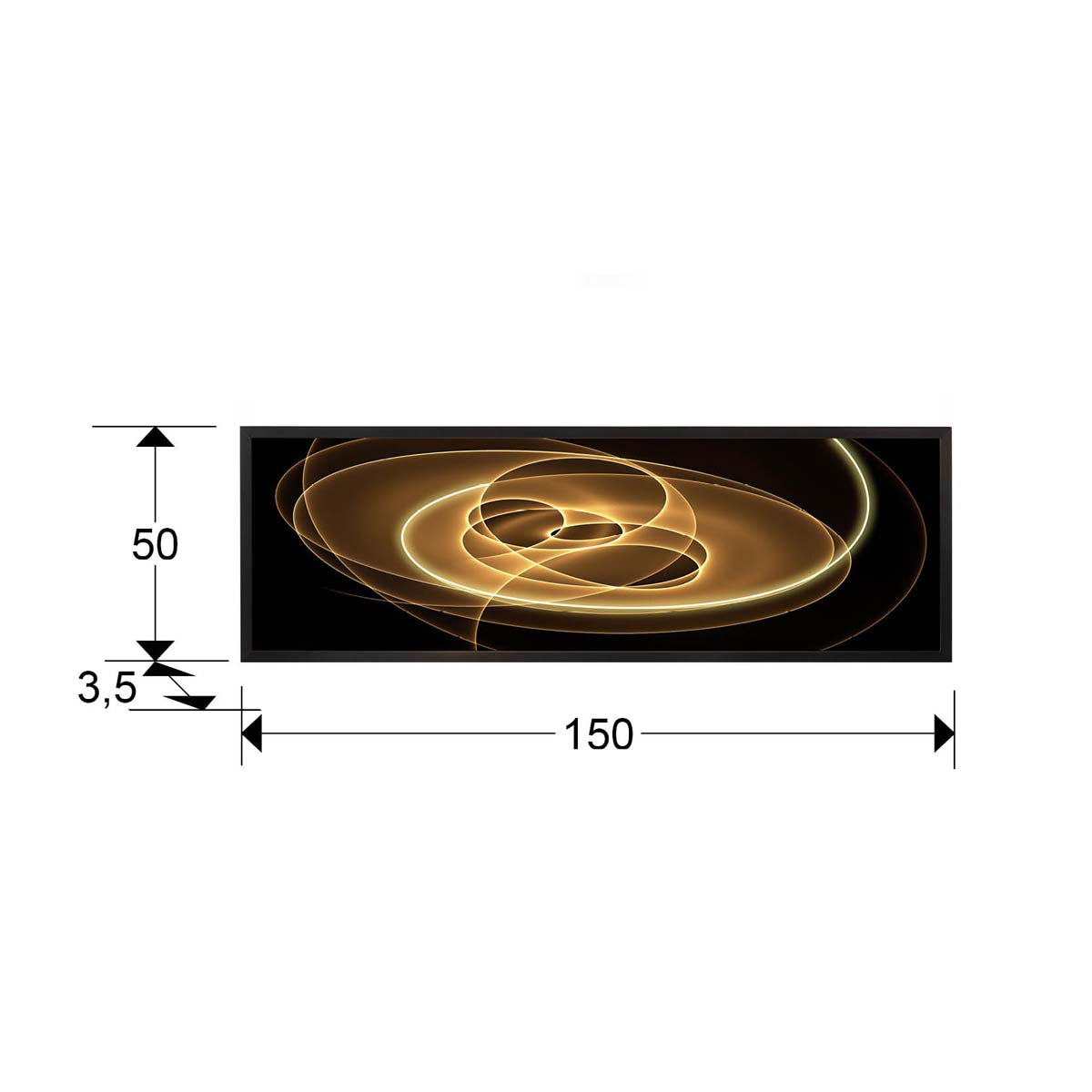 TRAZADOS - ARTĂ LUMINĂ LED 50x150