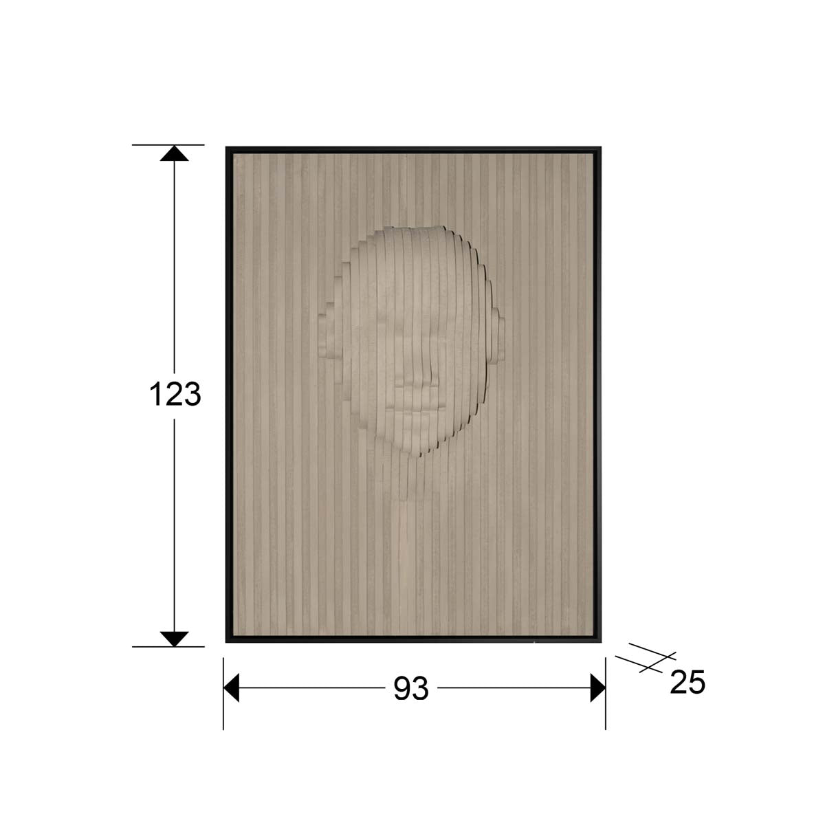 FAȚĂ BEJ - BASORELIEF 90x120