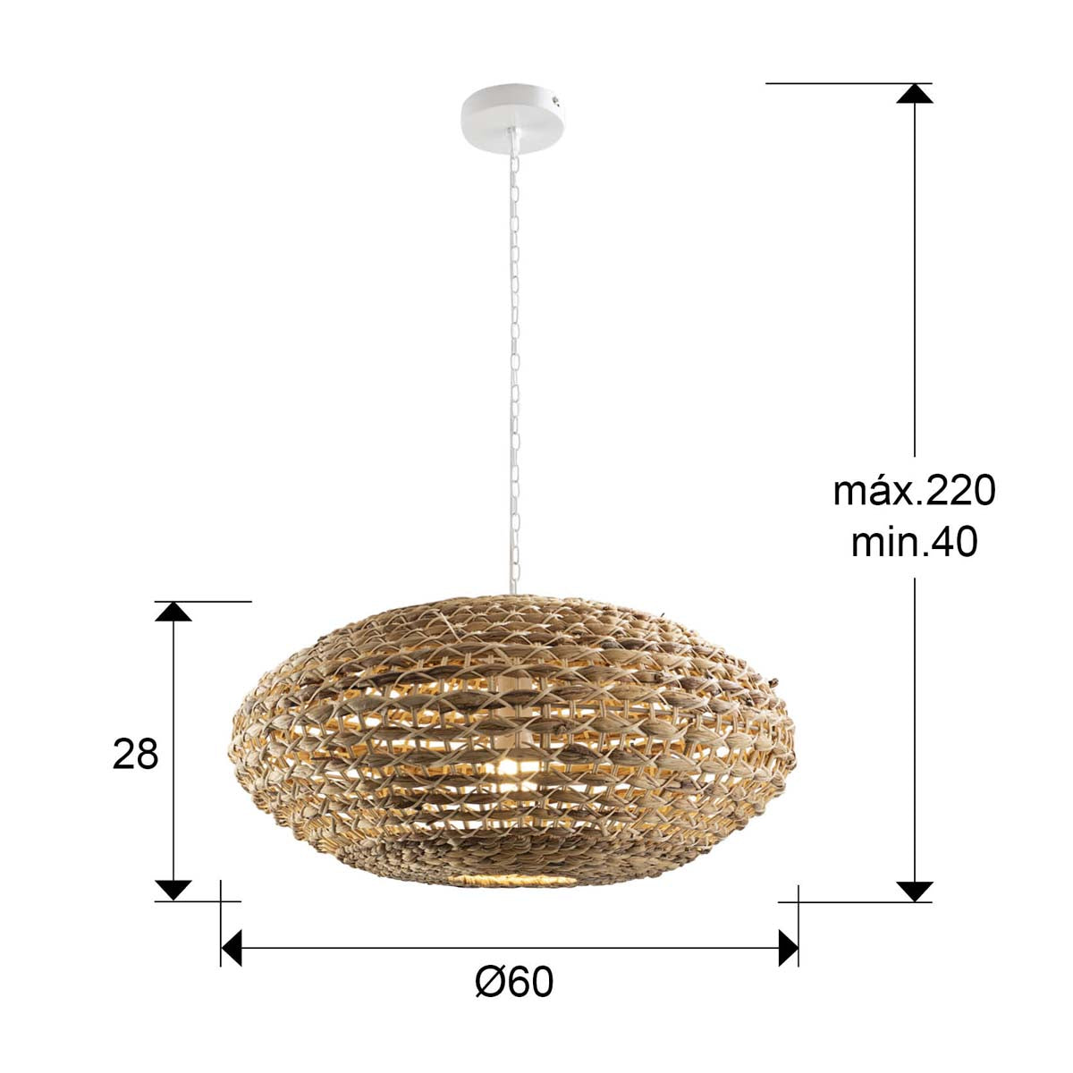 NANA - LAMPĂ DIN RATAN 1L D60