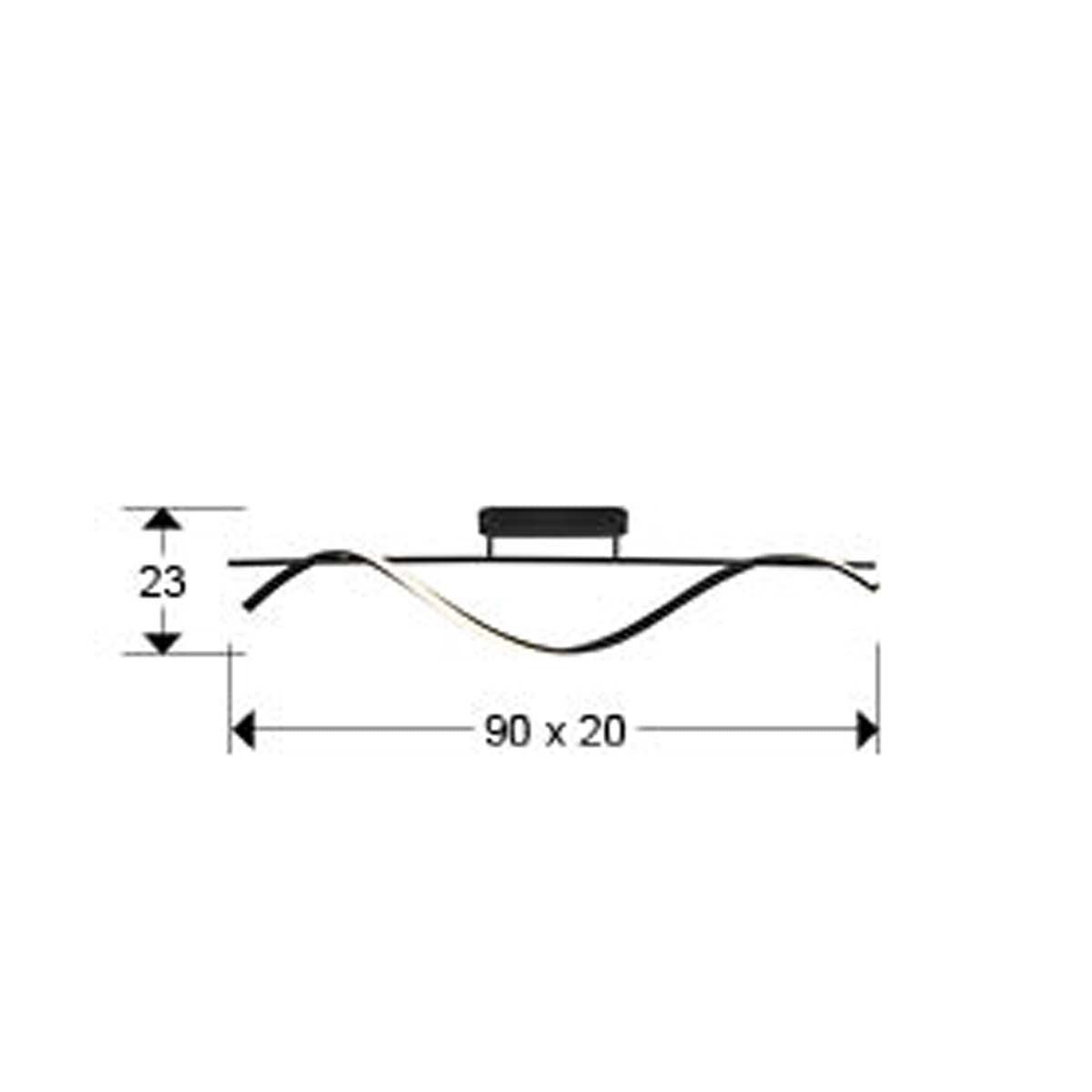 BOA - LAMPĂ DE TAVAN NEAGRĂ
