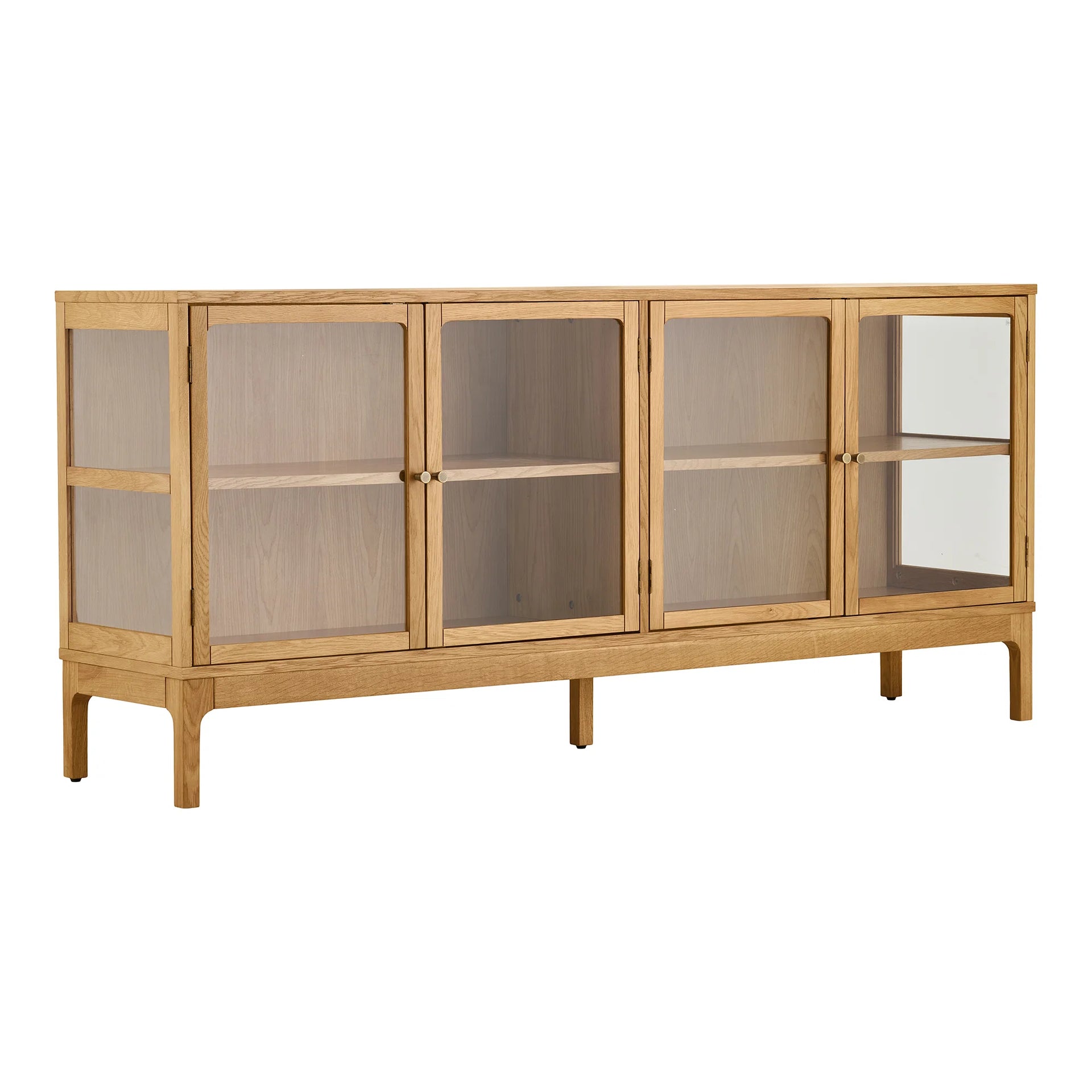 Tablă de bord Zamora - Stejar, furnir de stejar, MDF, sticlă temperată - Stejar