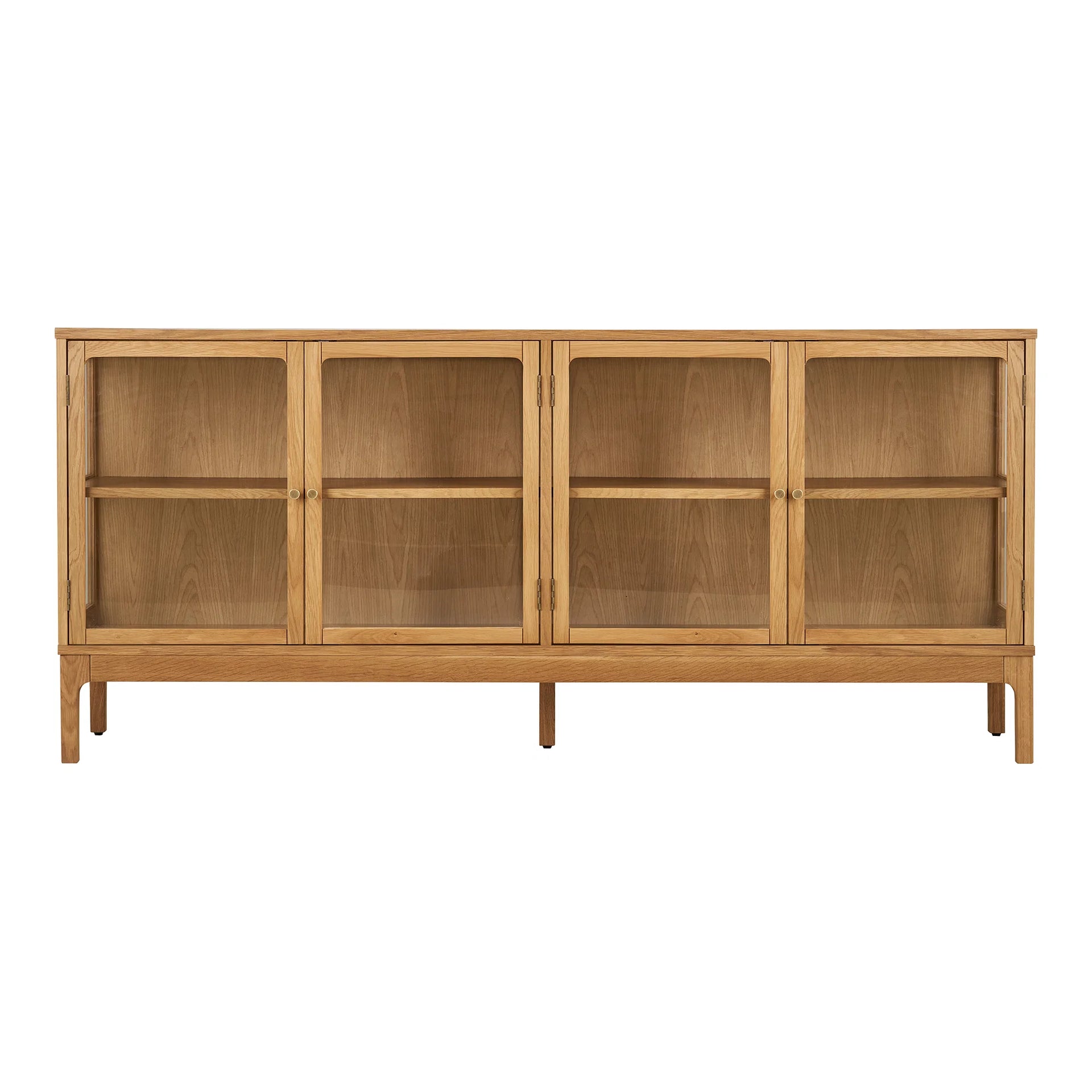 Tablă de bord Zamora - Stejar, furnir de stejar, MDF, sticlă temperată - Stejar
