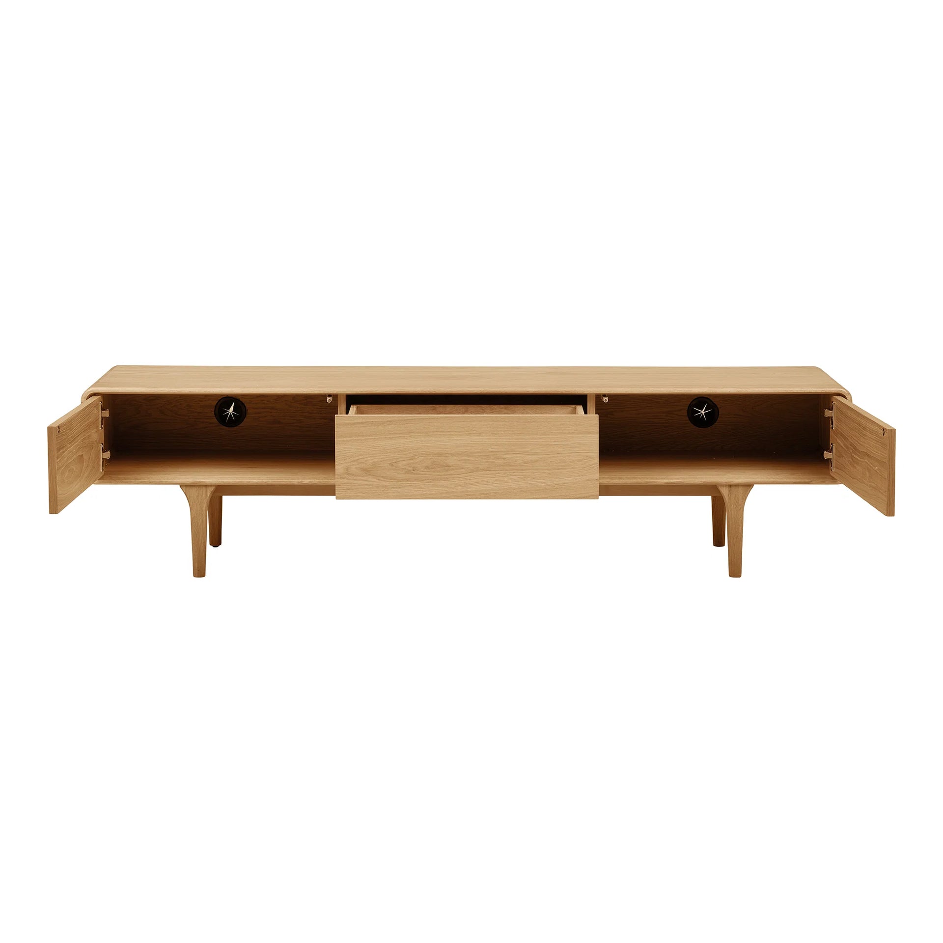 Darwin TV-Bench - Stejar, furnir de stejar, pin, tablă de particule - natural