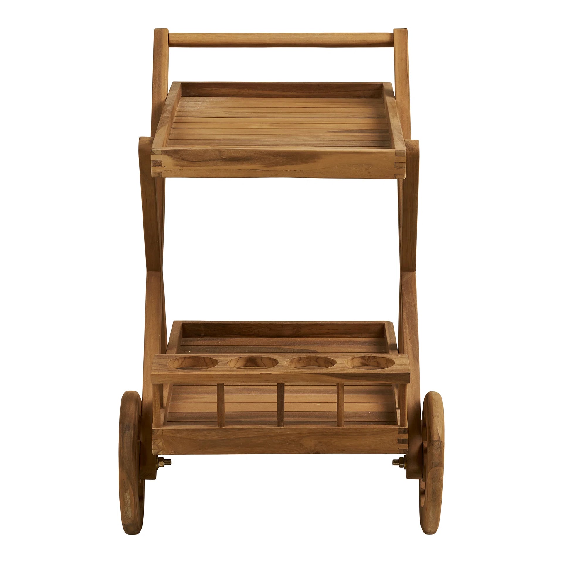 Trolley-ul de ceai Pasaku - Teak - Natural