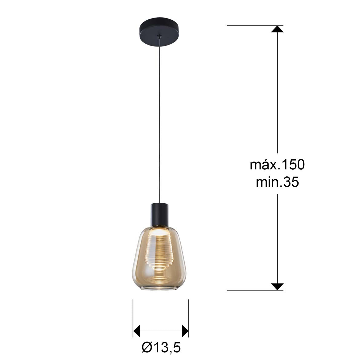 CARISA - LAMPĂ 1 L NEAGRĂ