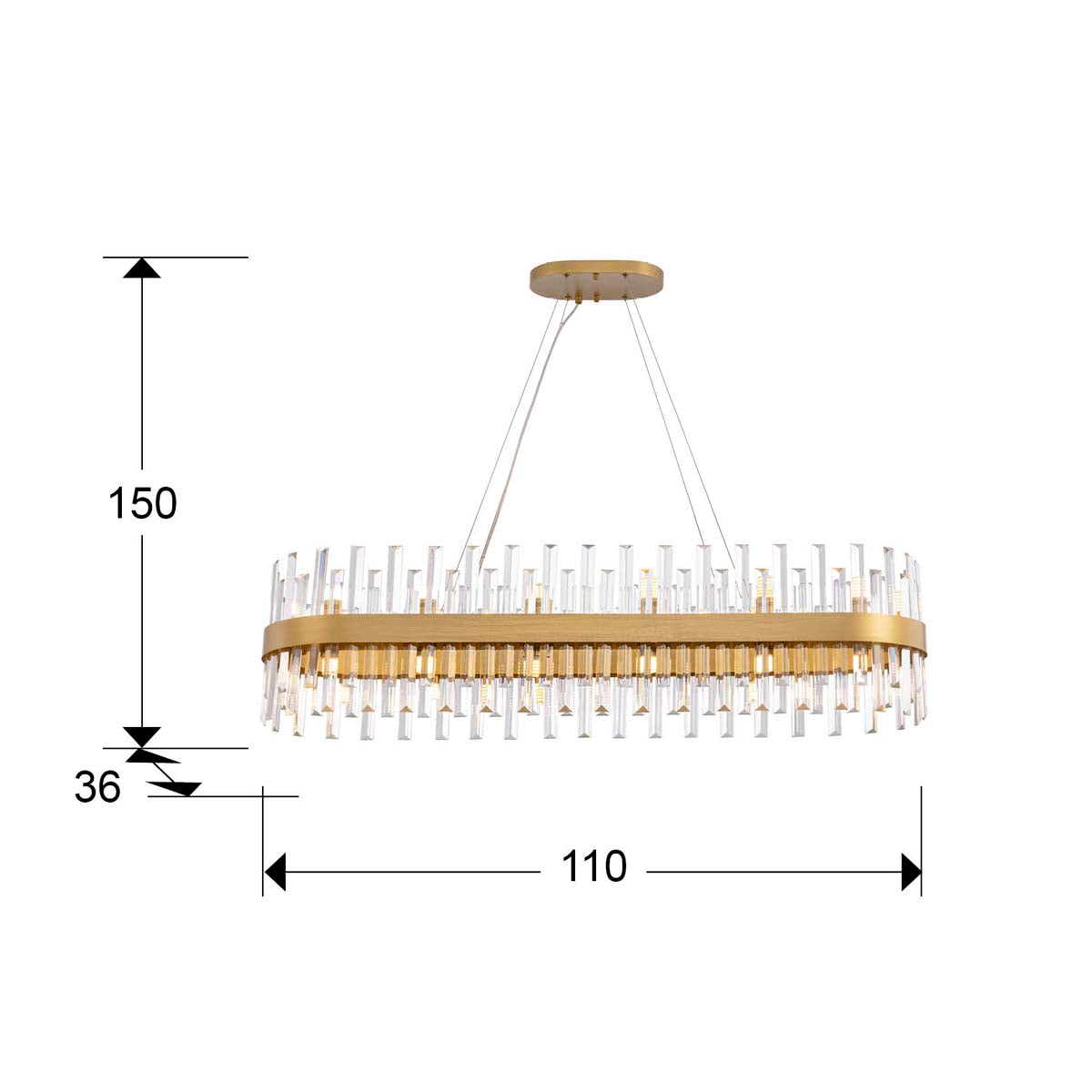 GRACE - LAMPĂ OVALĂ 28L AUR