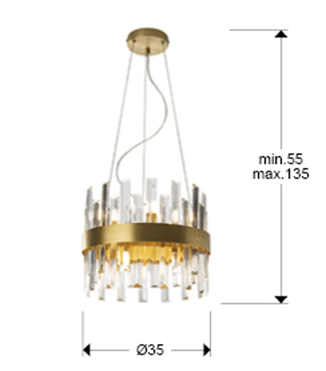 Lampă Grace, 10L., aurie