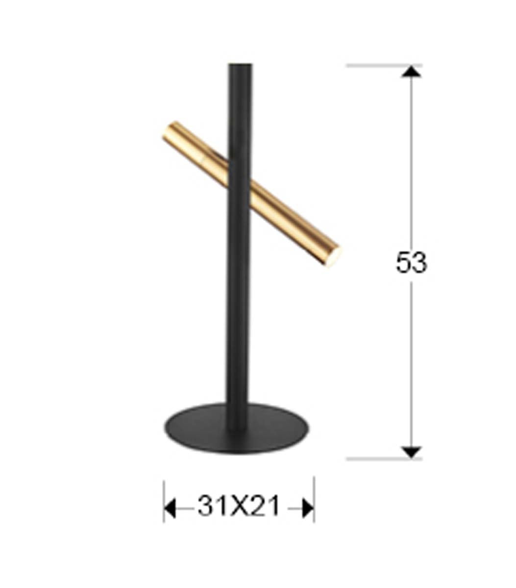 LAMPĂ DE MASĂ VARAS, AURIE/NEGRU 2L.