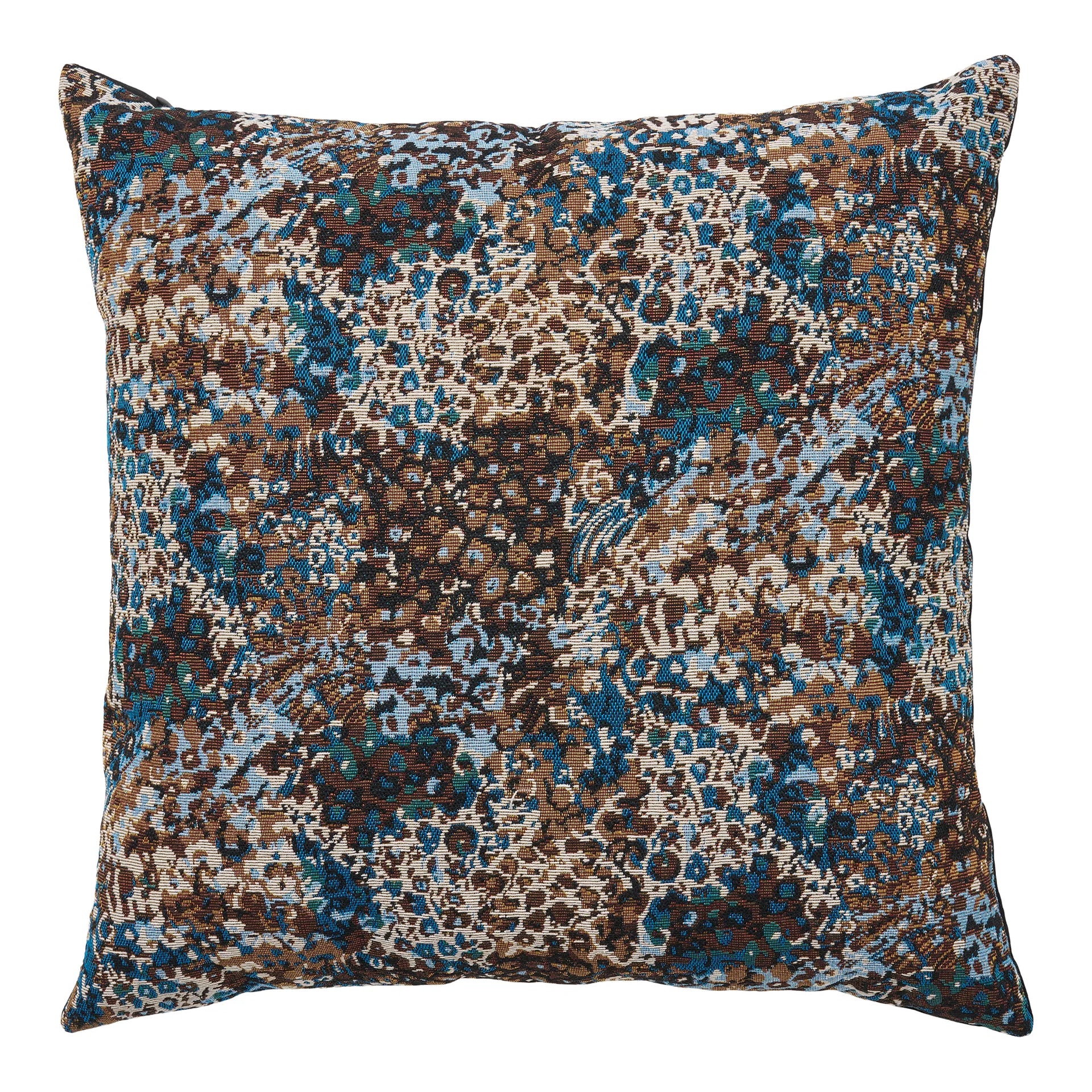 Blossom Cushion - 100% poliester - albastru / maro