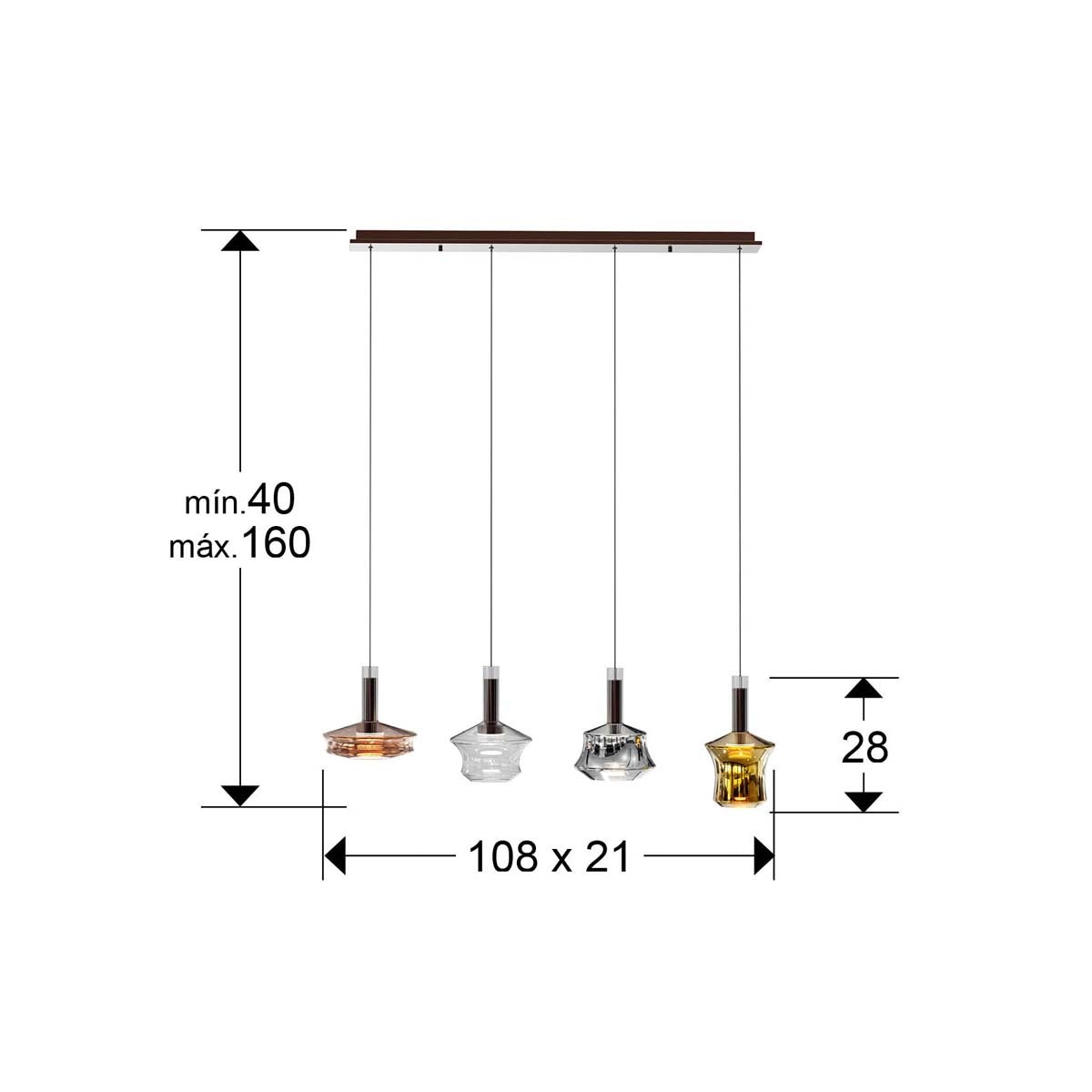 CHARLIZE - LAMPĂ 4L CULORI