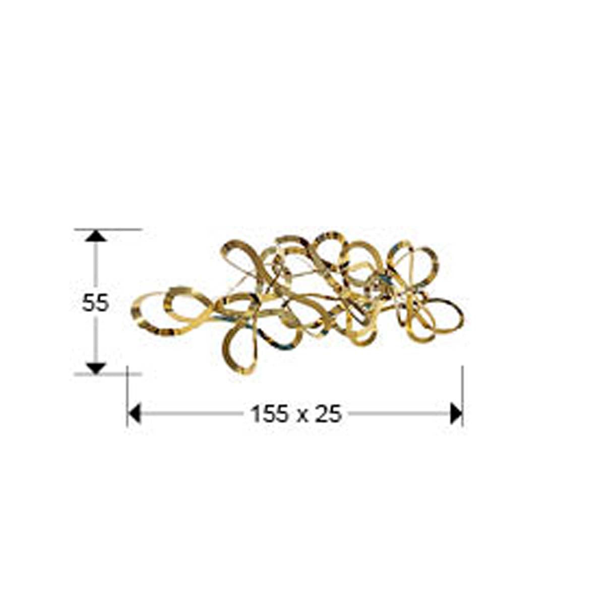 MEDUSA - SCULPTURĂ DE PERETE - OȚEL AURIT