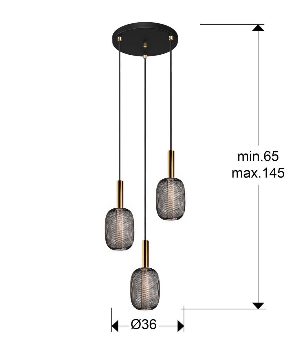 LAMPĂ MICRON 3L., AURIE/NEAGRU