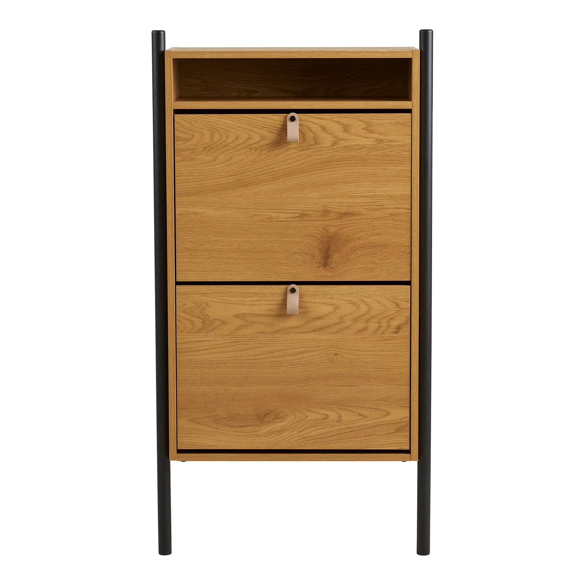 Cabinet de încălțăminte Barco - Oțel, placă de particule, folie de melamină - Naturală