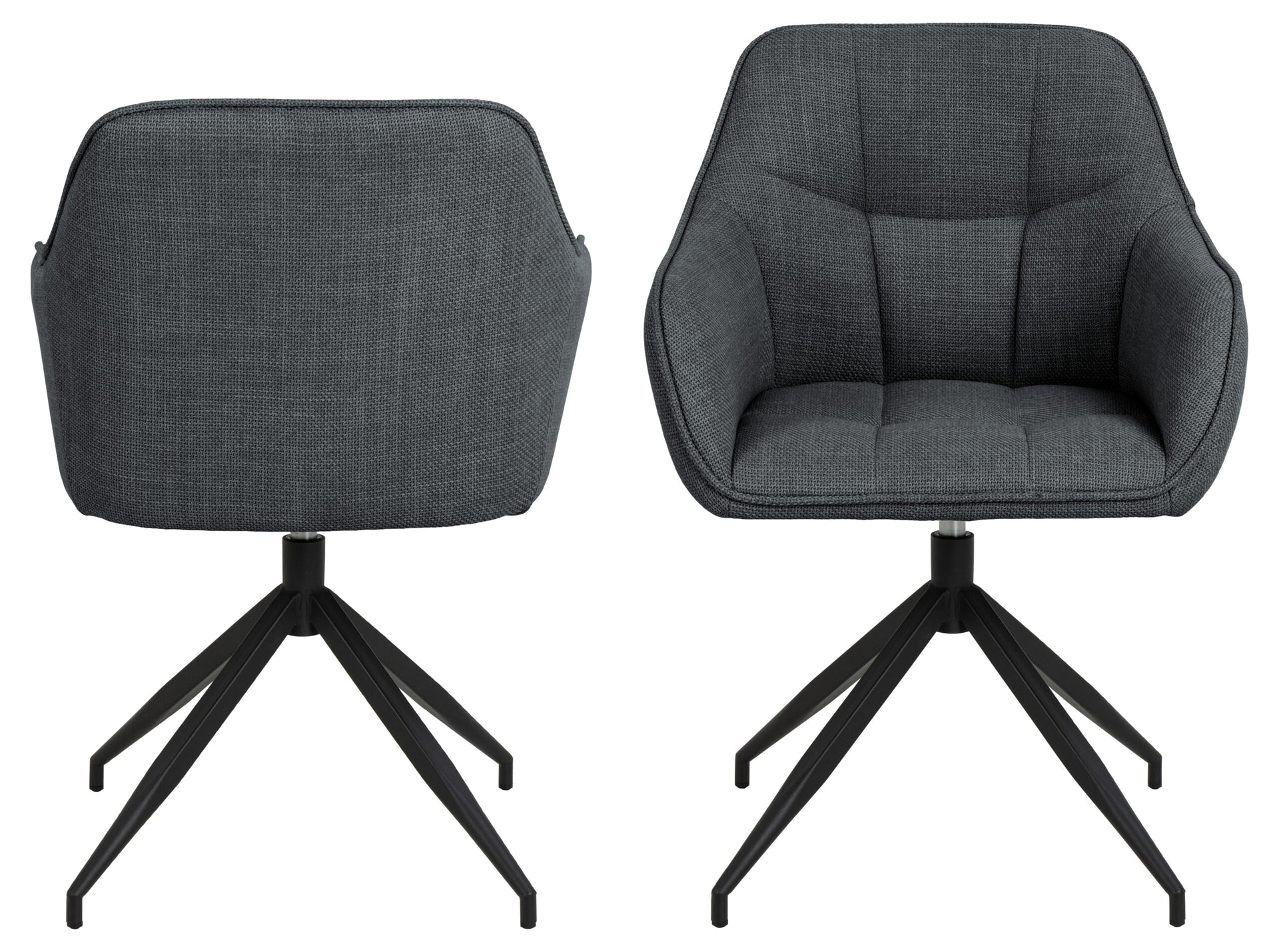 SCAUN DE DINING BRENDA CU COTIERĂ GRI ÎNCHIS