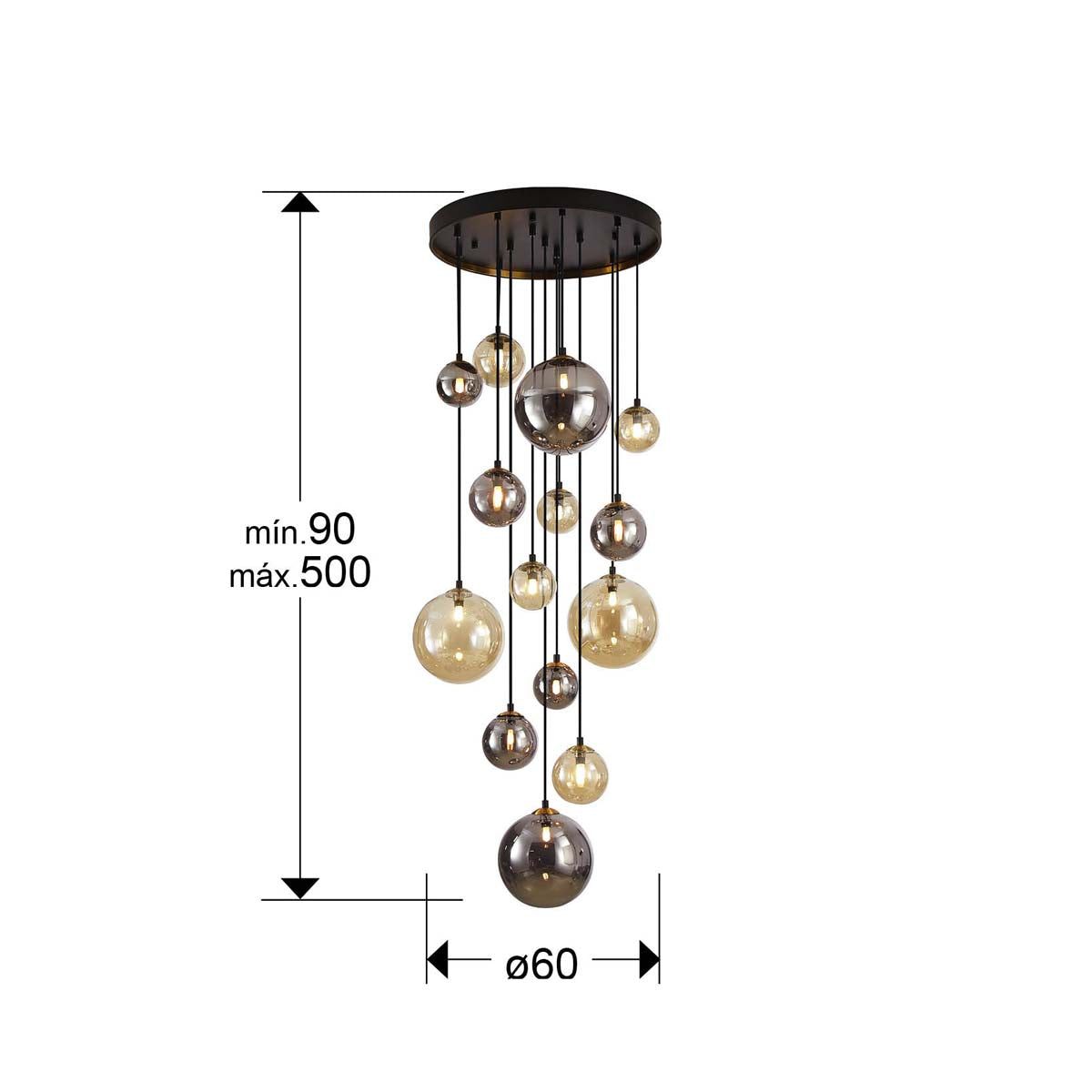 ÎNTUNERIC - LAMPĂ 14L NEGRU-ALAMĂ