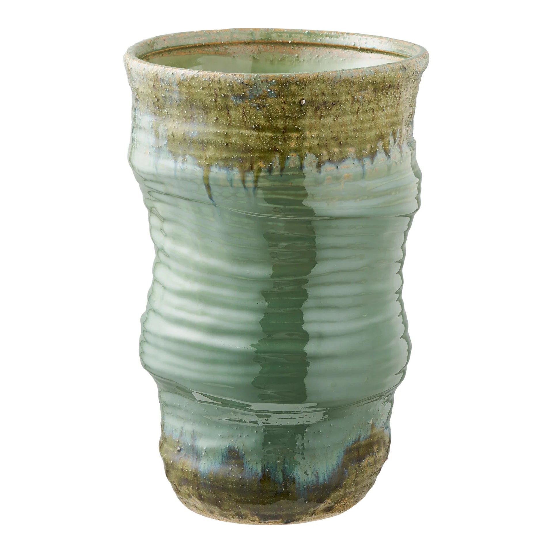 Vaza - ceramică - verde