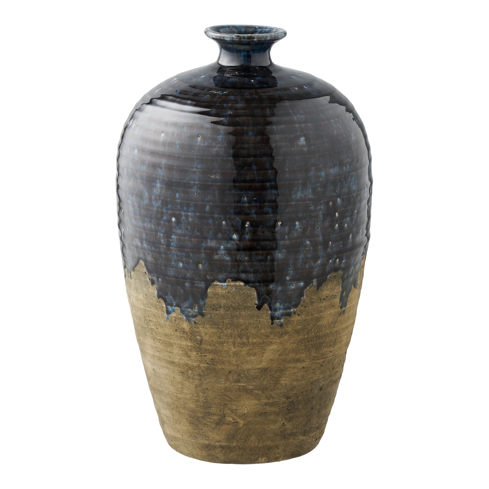 Vaza - ceramică - albastru închis