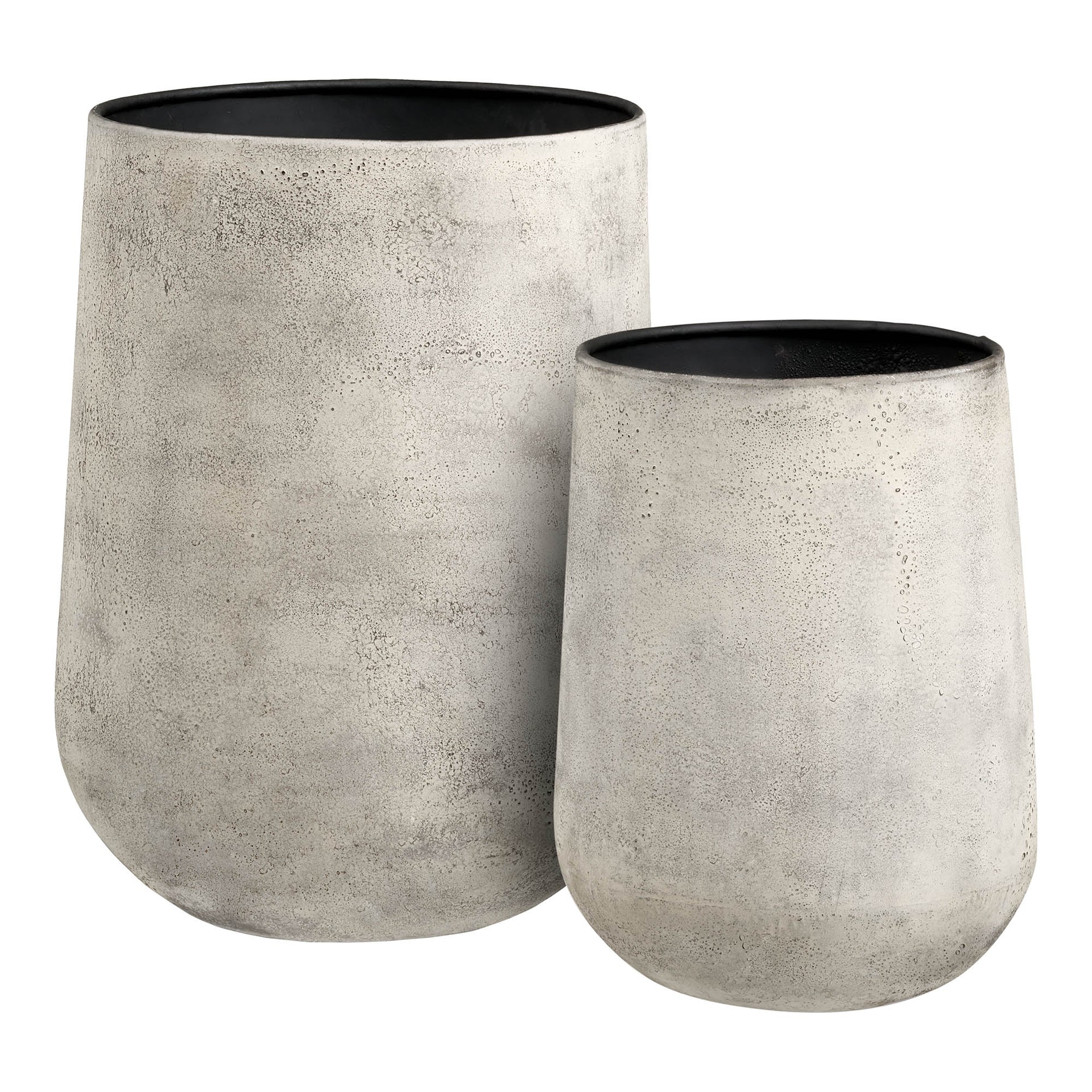Pot decorativ Hou - Metal - Beige antic