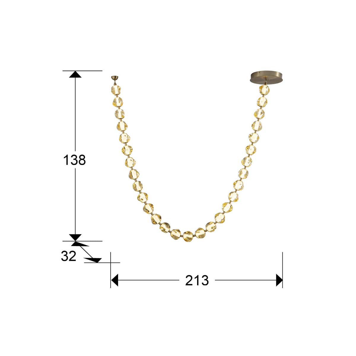 Lampă ZARIA II 29L - Bronz/Chihlimbar cu intensitate reglabilă