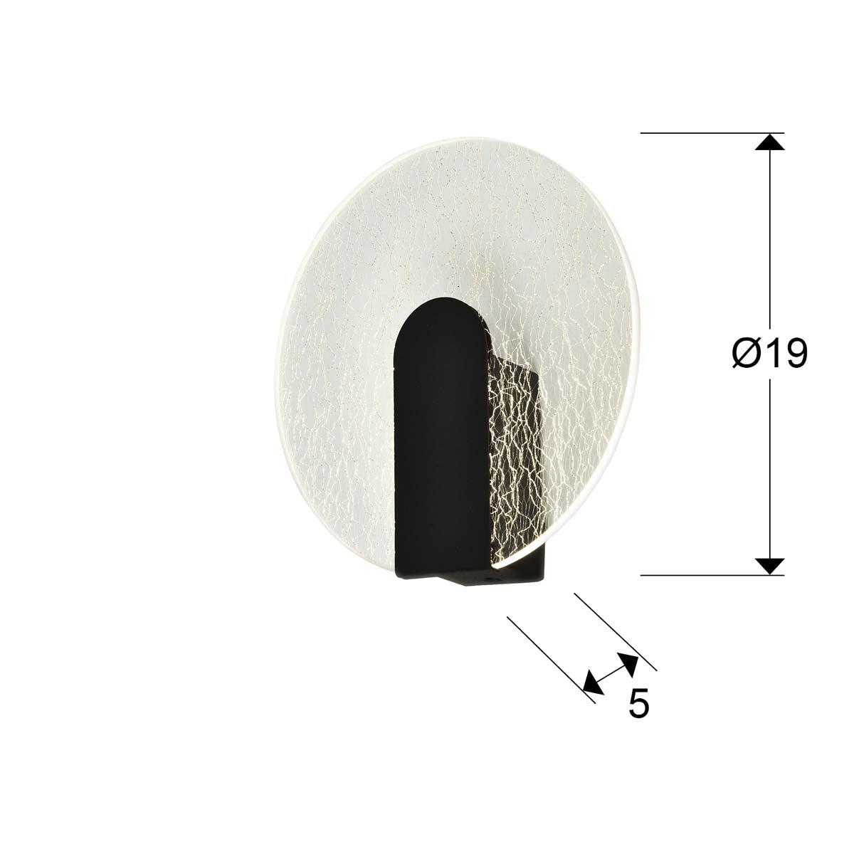 AURIS - LAMPĂ DE APLICĂ NEAGRĂ