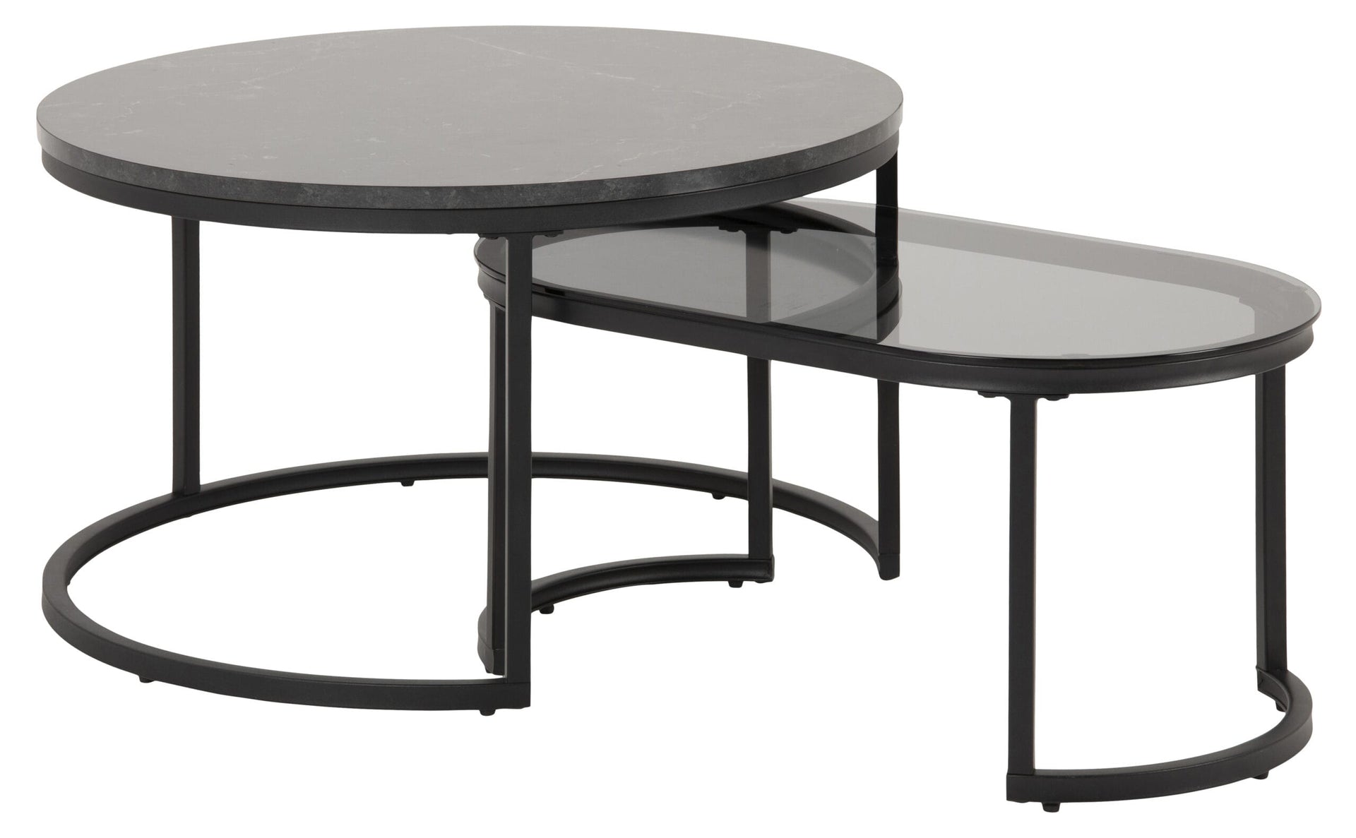 SET MASUTA DE CAFEA ROTUNDA/OVALA SPIRO NEAGRA