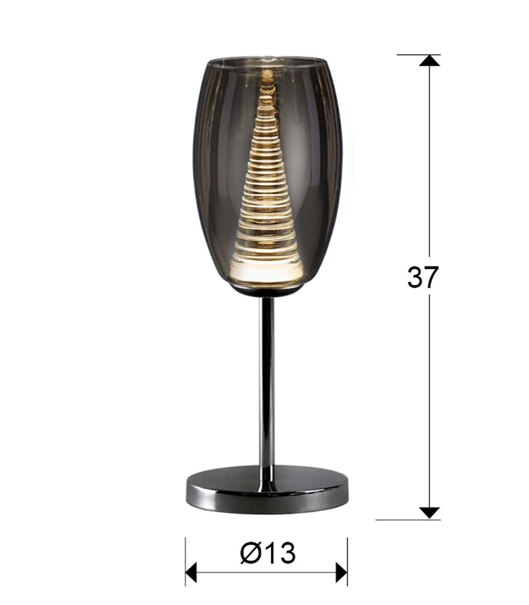 Lampă de masă LED NEBULA, 1L, crom