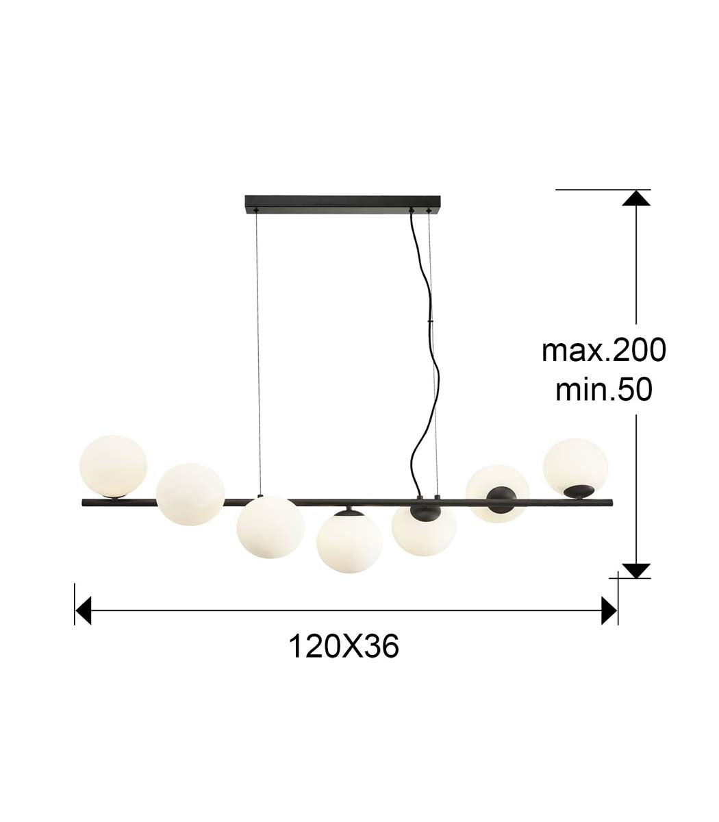 INOA- LAMPĂ 7L NEGRU-OPAL