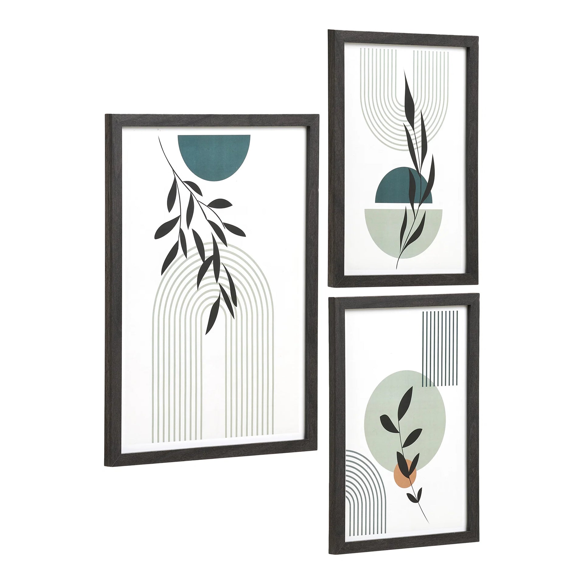 Set cu cadru Aspen - MDF, sticlă - negru