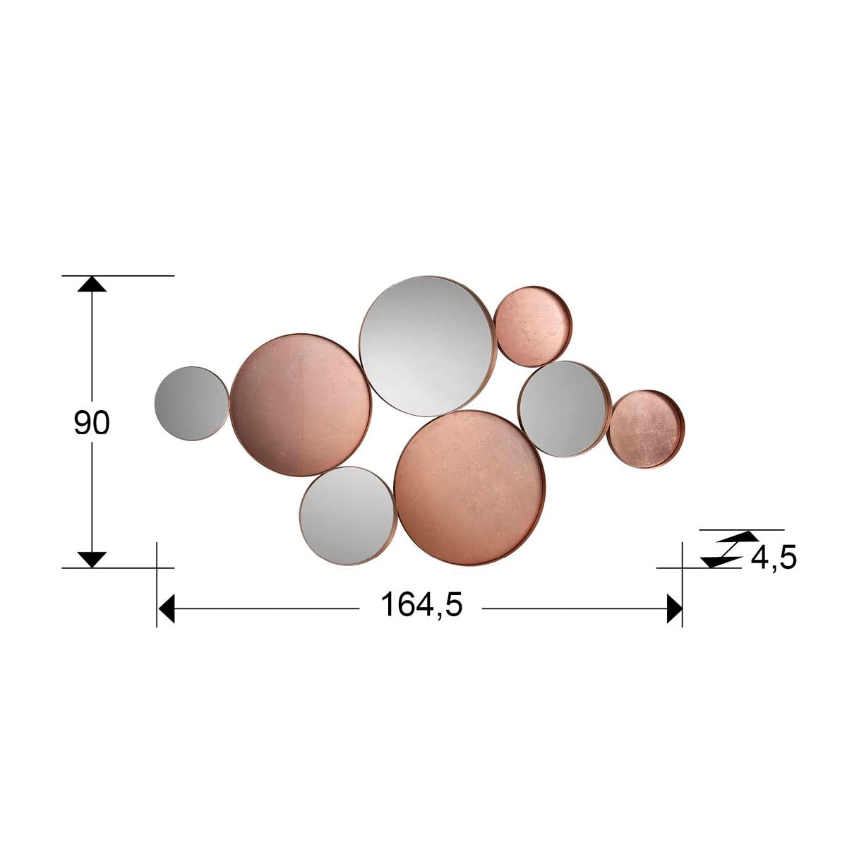 MALMO - OGLINDA AUR ROZ 165x90