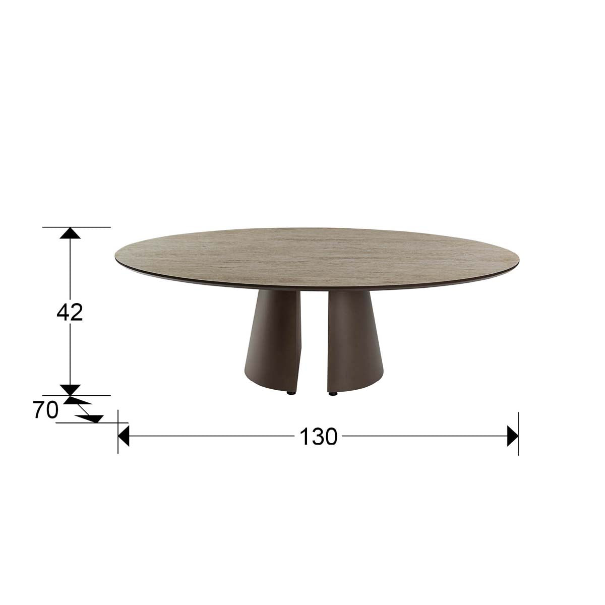 SAMARA - MĂSUȚĂ DE CAFEA - TRAVERTIN/MARO