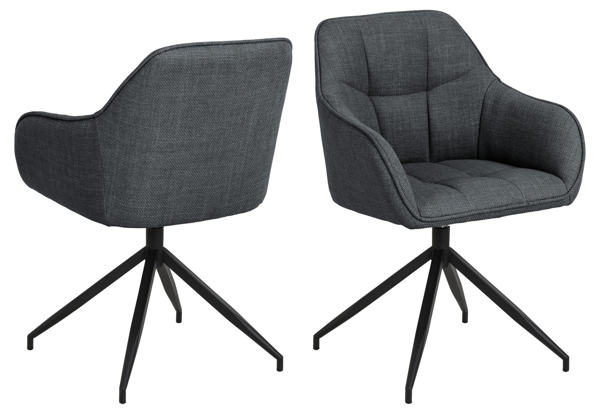 SCAUN DE DINING BRENDA CU COTIERĂ GRI ÎNCHIS