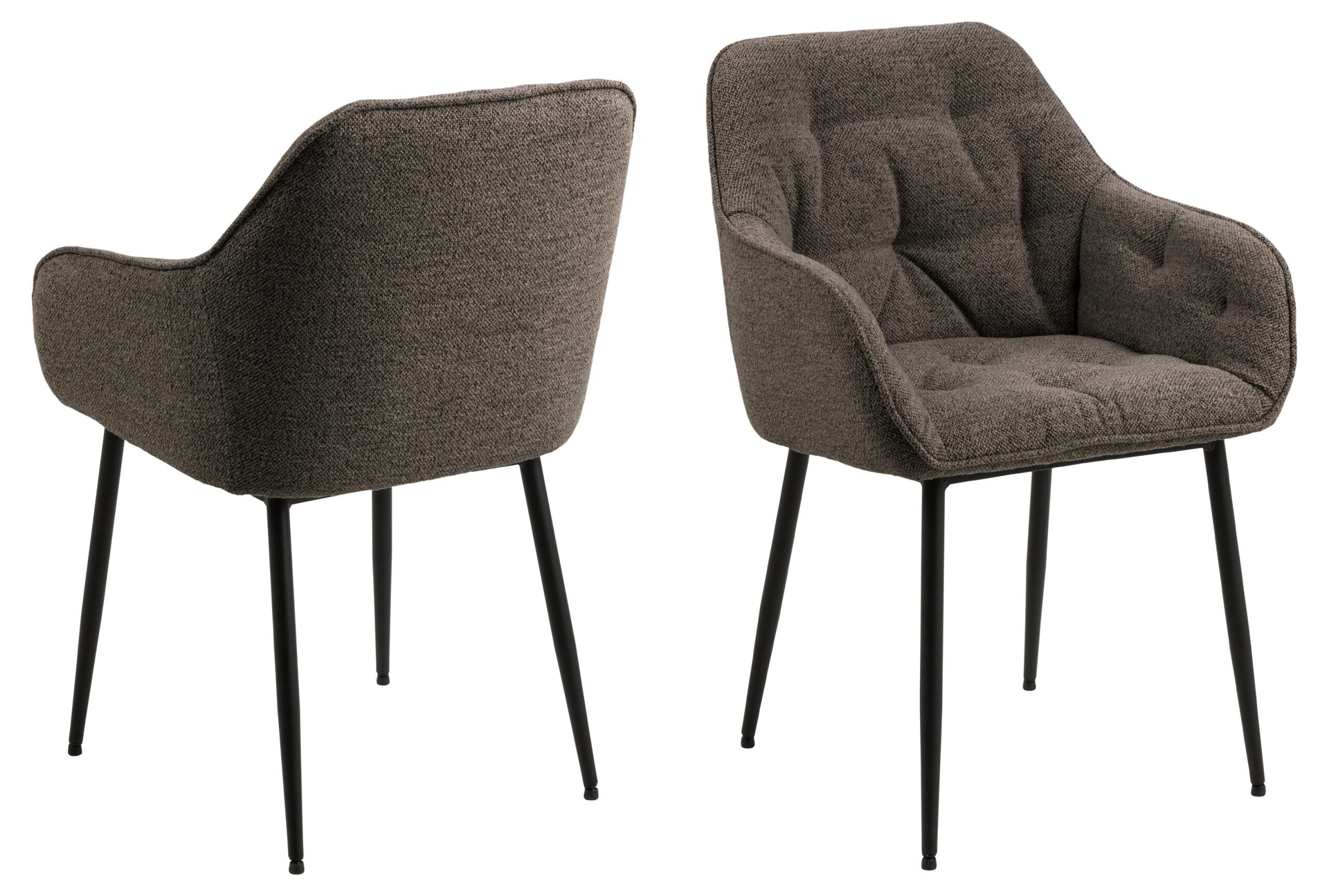 SCAUN DE DINING BROOKE CU COTIERĂ NEGRU