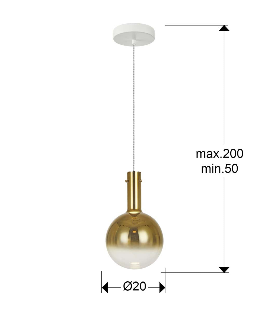 LAMPĂ MATICES 1L ALB-AURIT