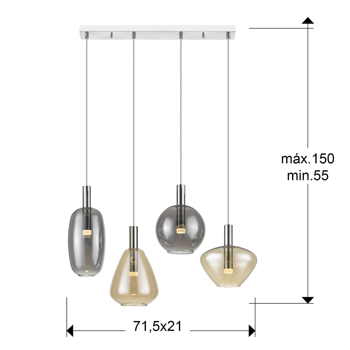 I3-NARA- LAMPĂ 4L CROM