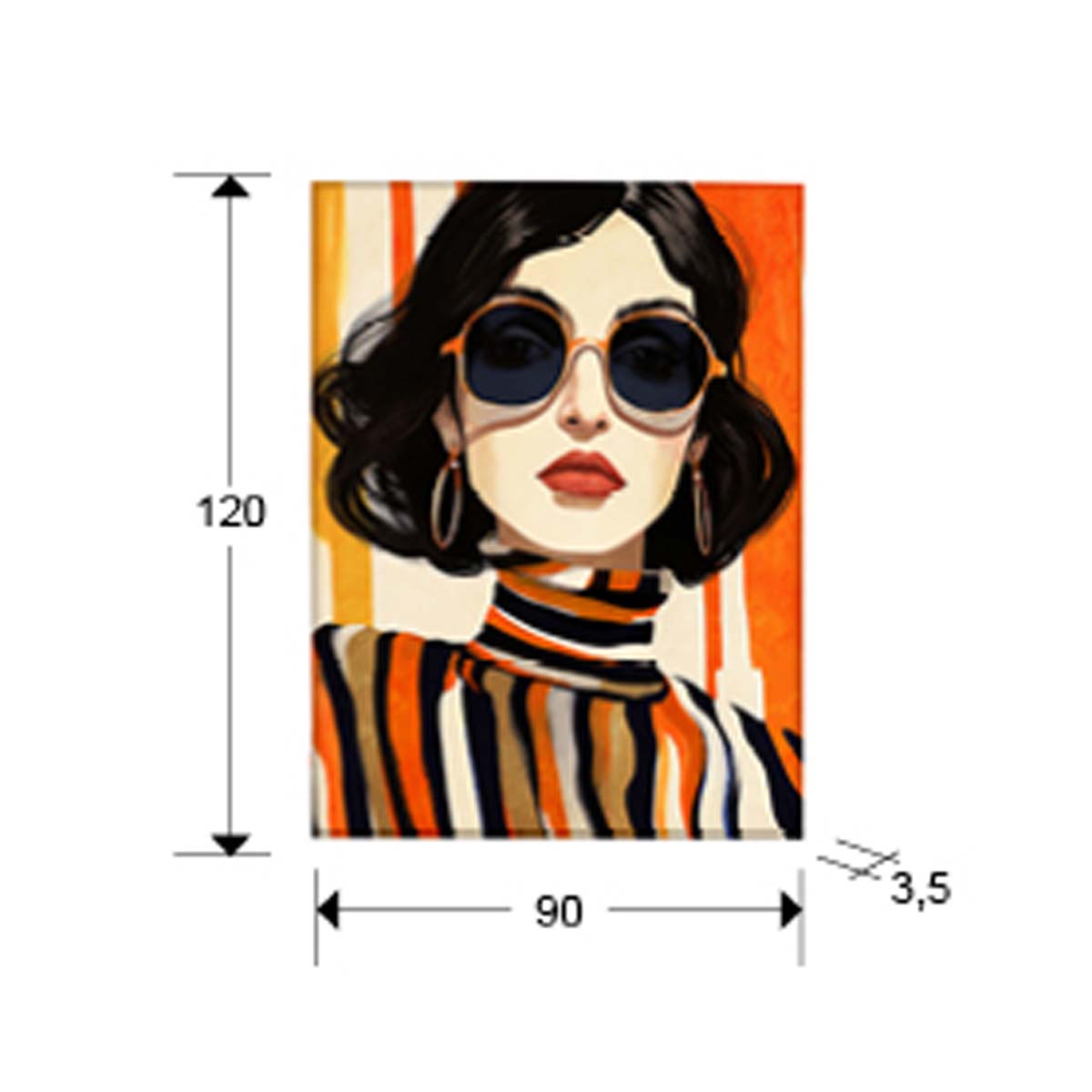 PORTOCALIU - ACRILIC 90x120